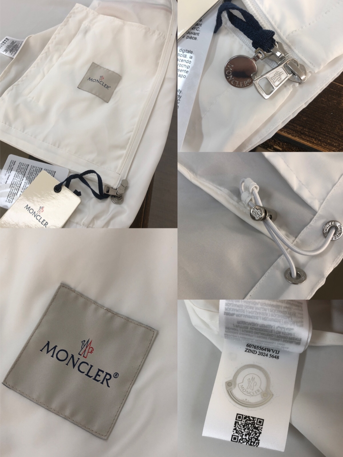 Moncler ruinette giubbotto Jacket White - Image 4