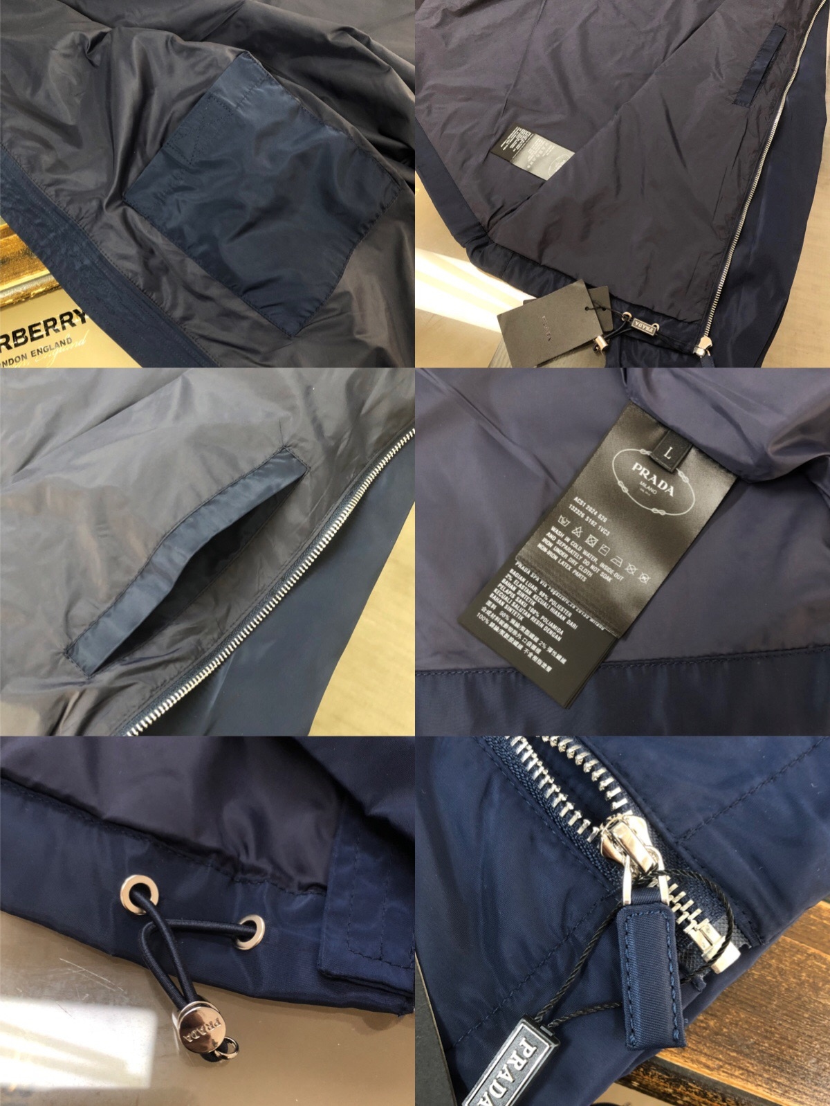 Prada Re-Nylon Core Jacket Navy Blue - Image 4
