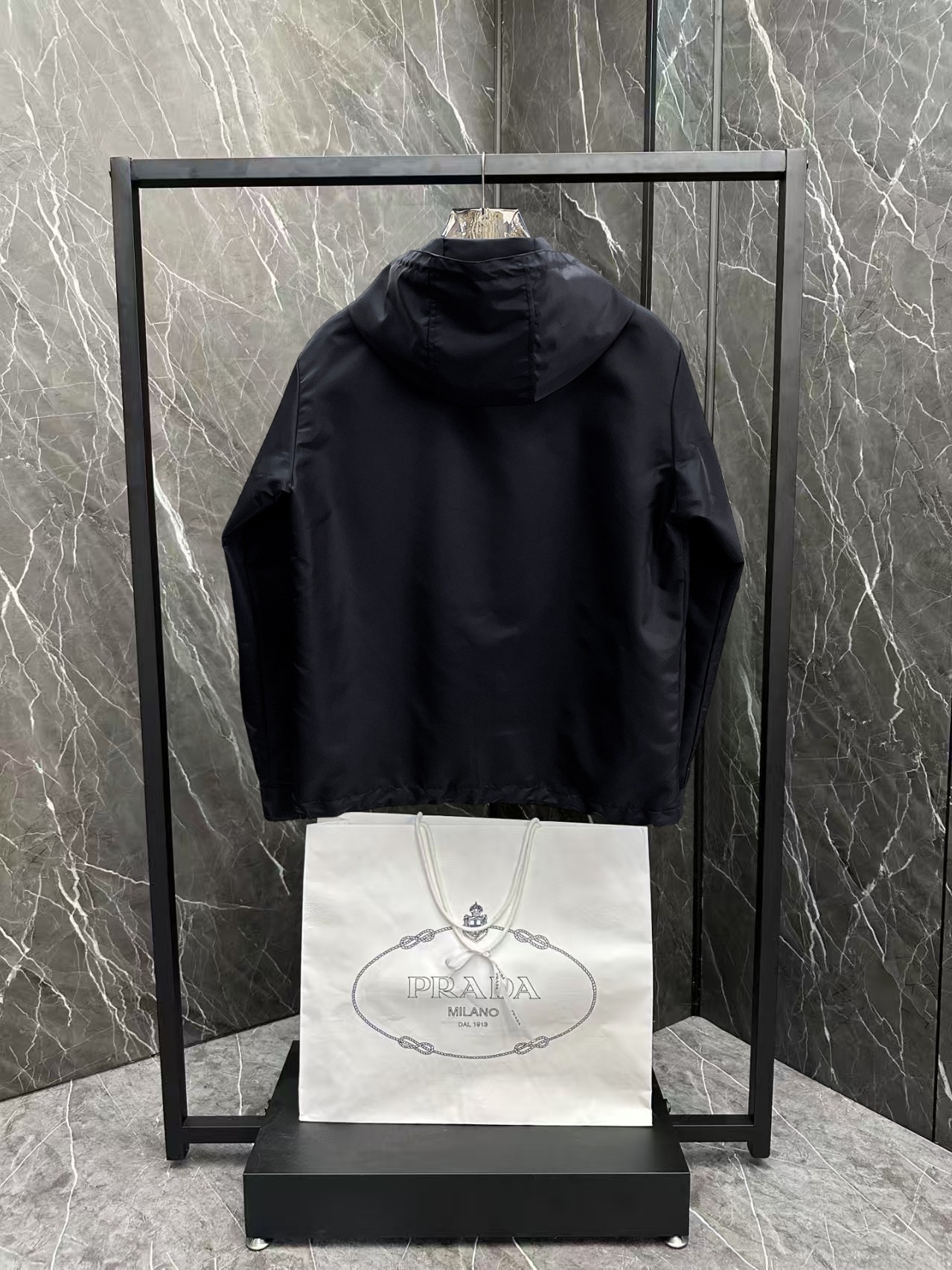 Prada Re-Nylon Blouson Jacket Black - Image 4