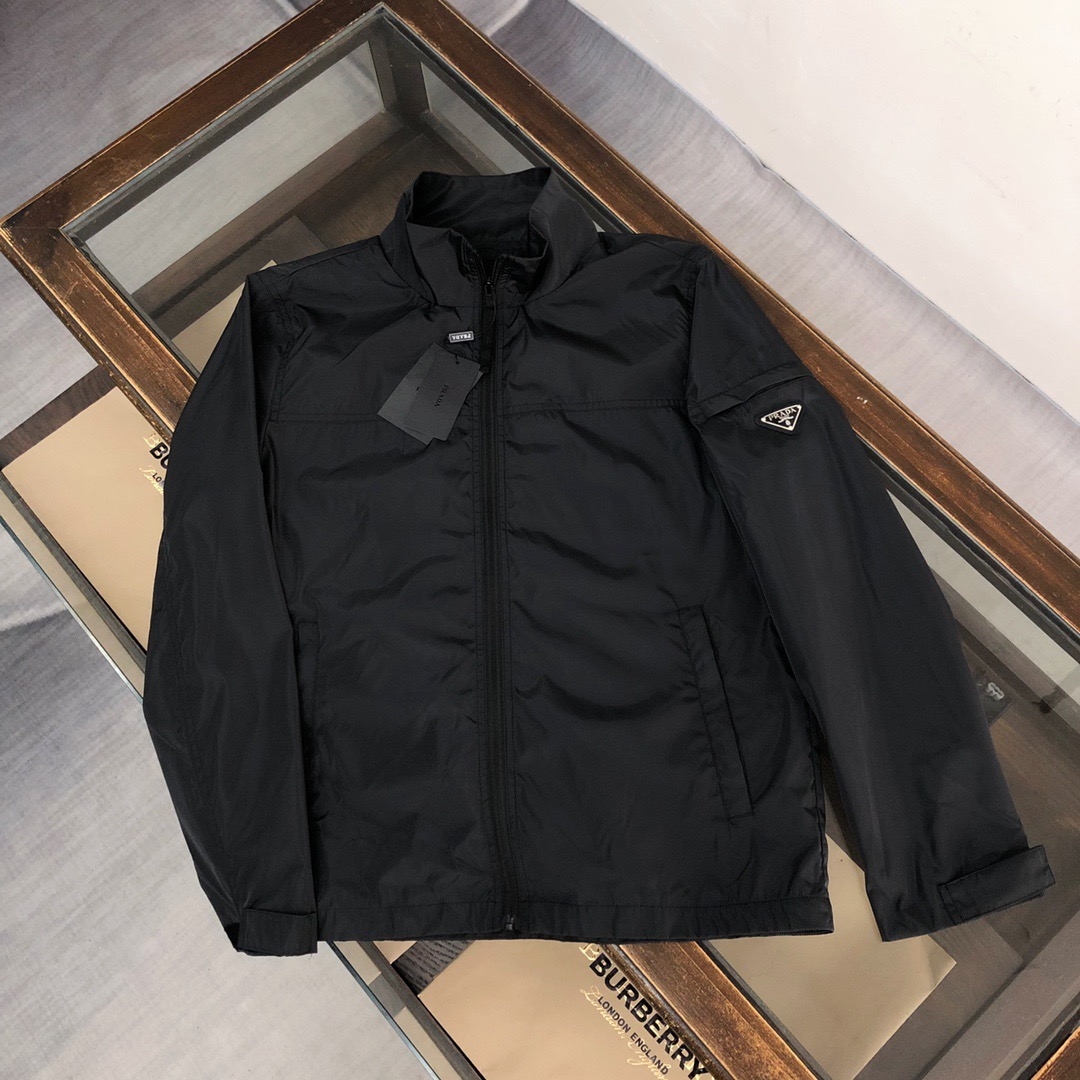 Prada Re-Nylon Recycle Short Jacket Black