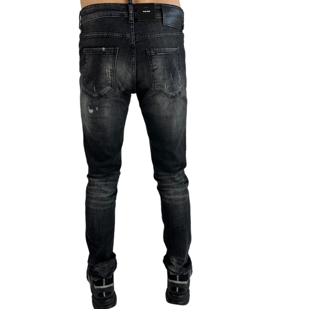 Dsq2 Jeans Leather Patch Black - Image 3