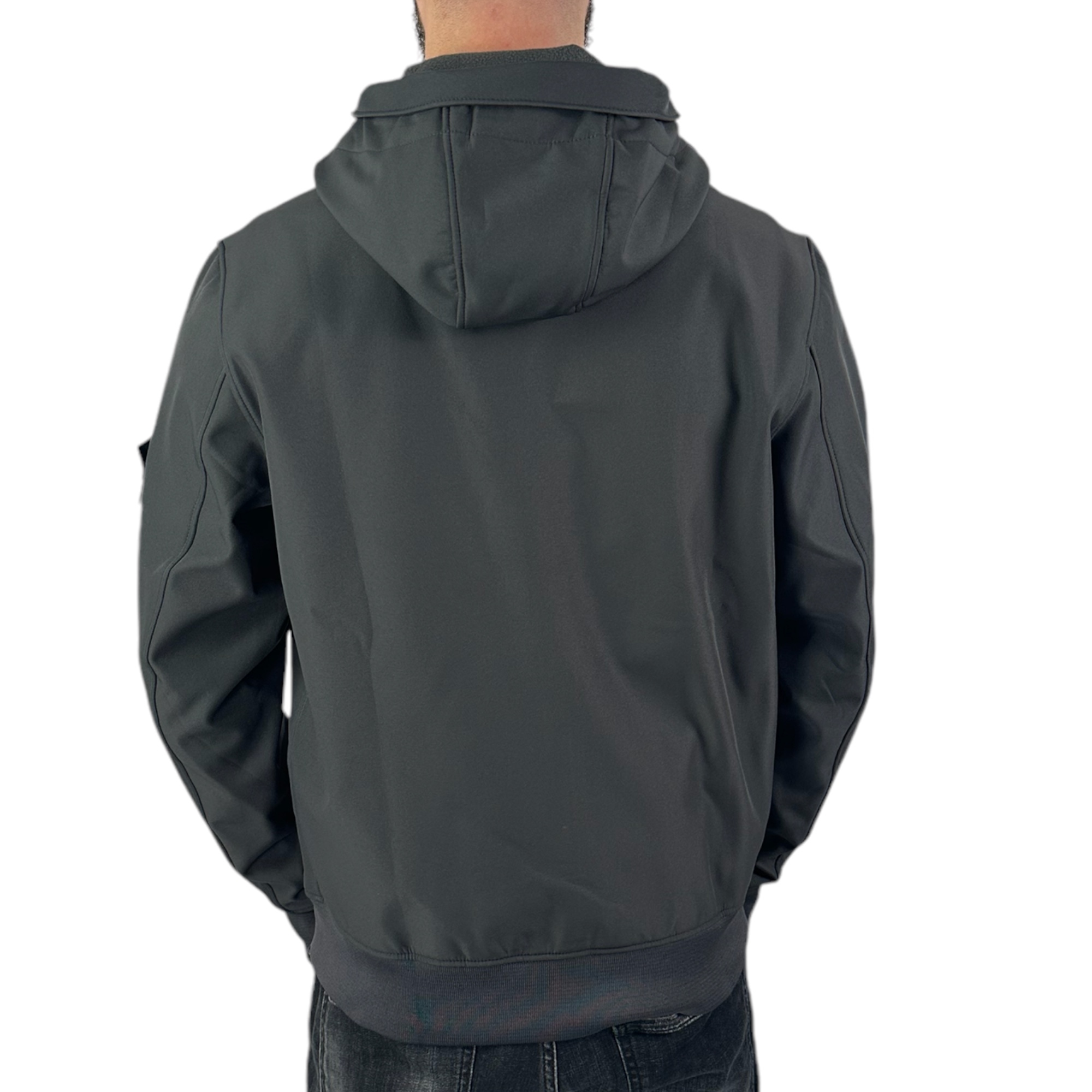 Stone Island Soft Shell Jacket Grey - Image 3