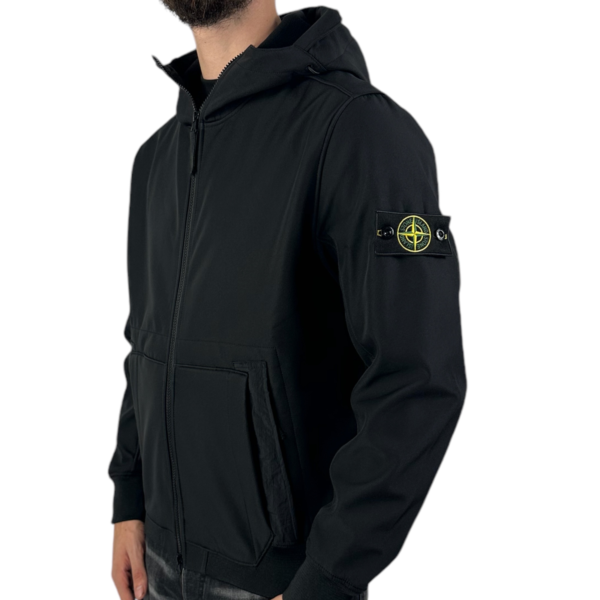 Stone Island Soft Shell Jacket Black - Image 2