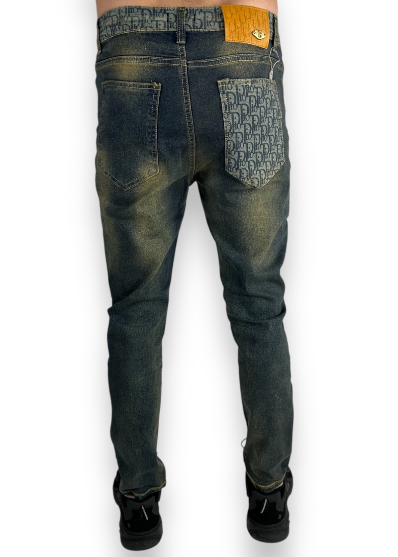 Dior Jeans Oblique Logo Blue - Image 3