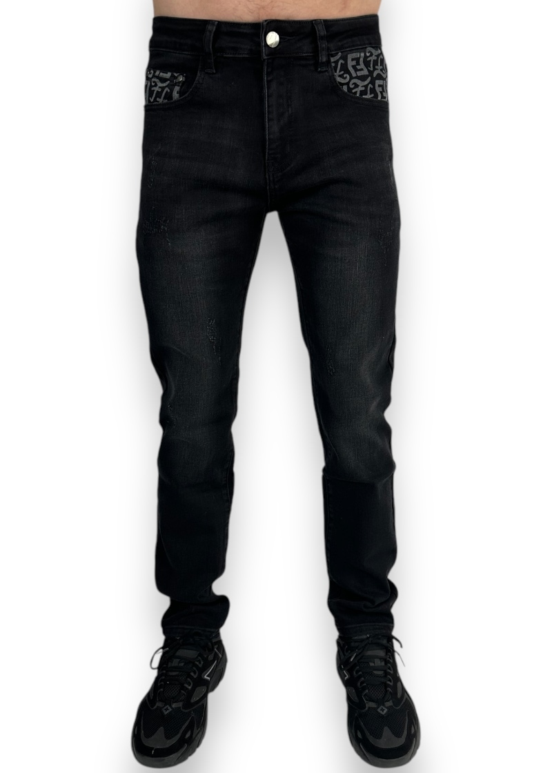 Fendi Jeans Pocket Logo Black