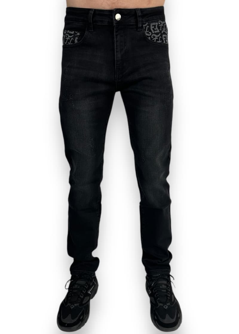 Fendi Jeans Pocket Logo Black