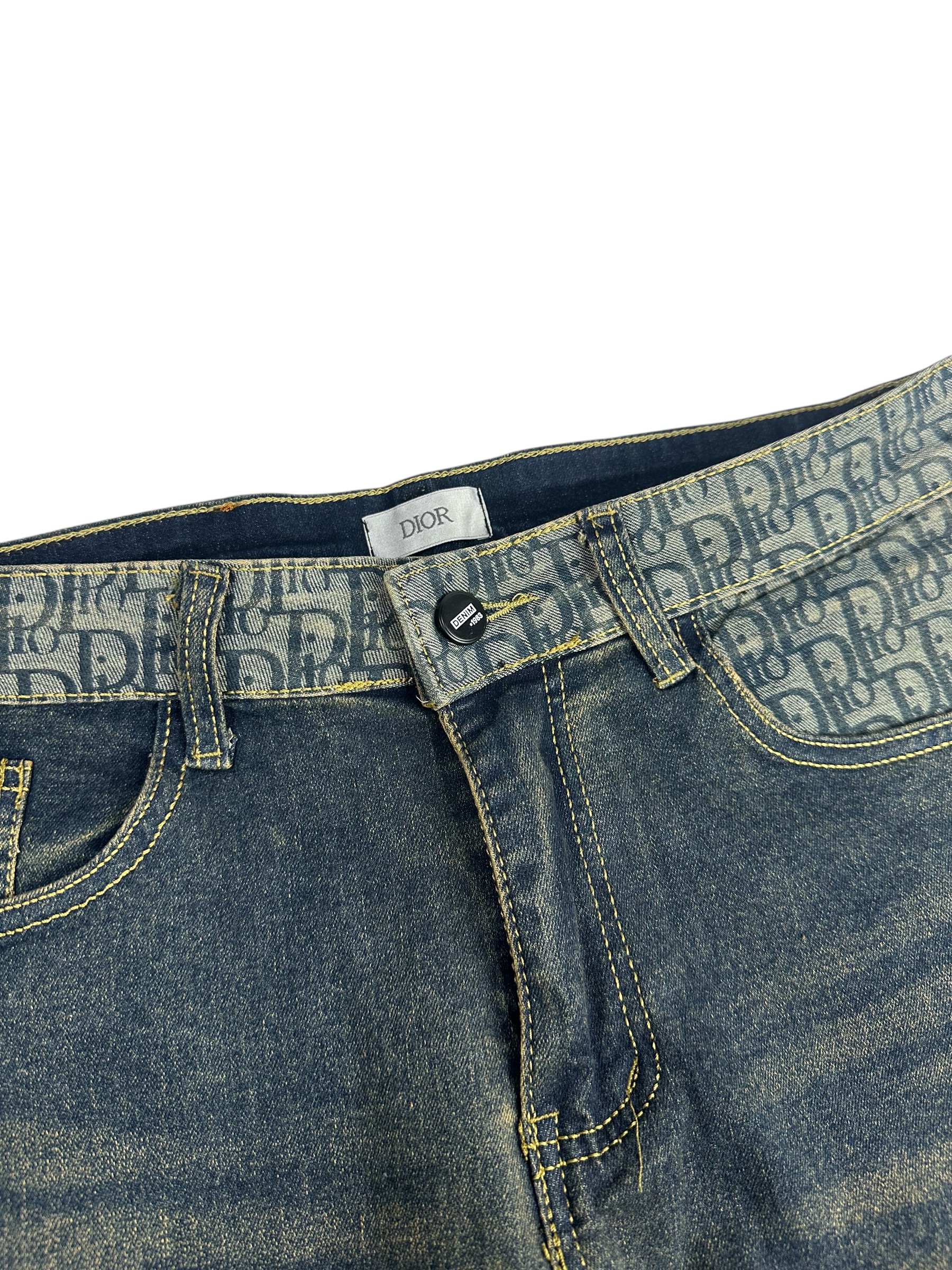 Dior Jeans Oblique Logo Blue - Image 4