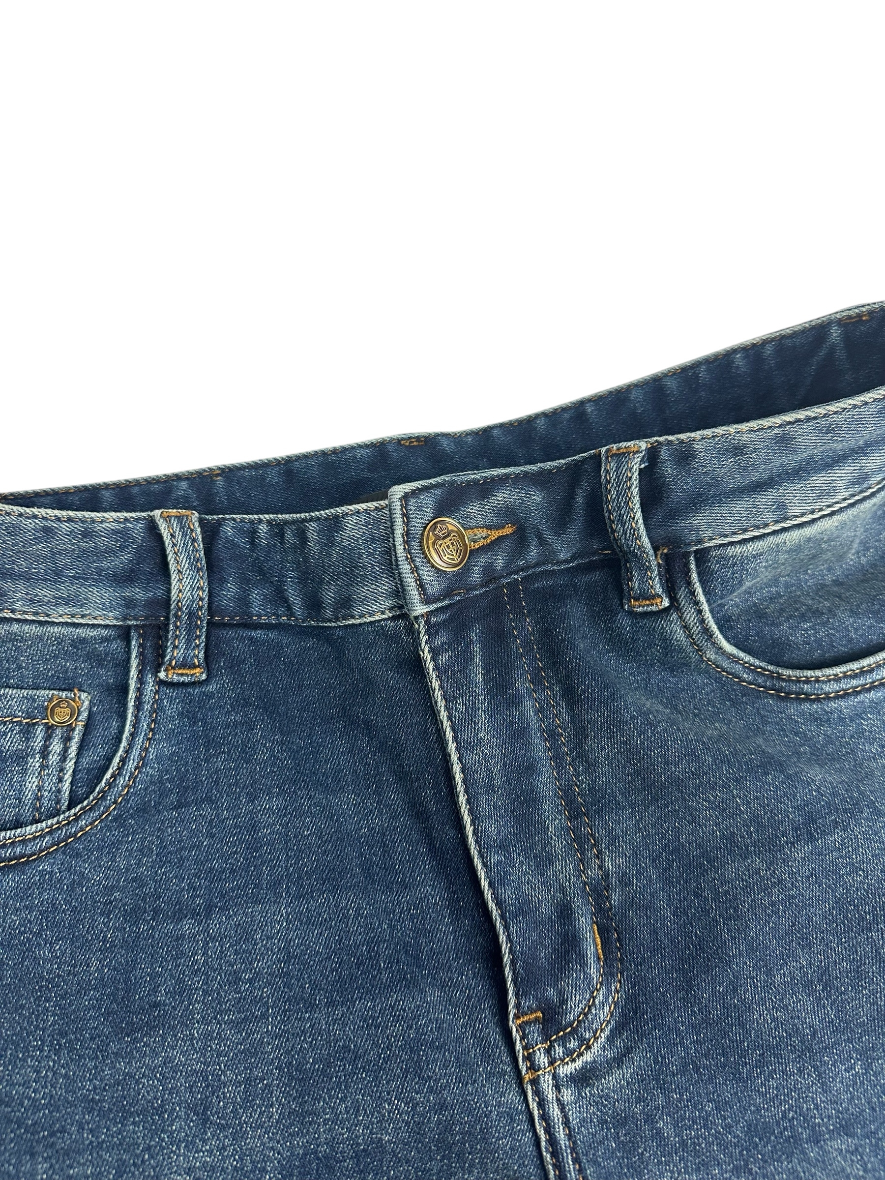 Prada Jeans Brown Logo Blue - Image 5