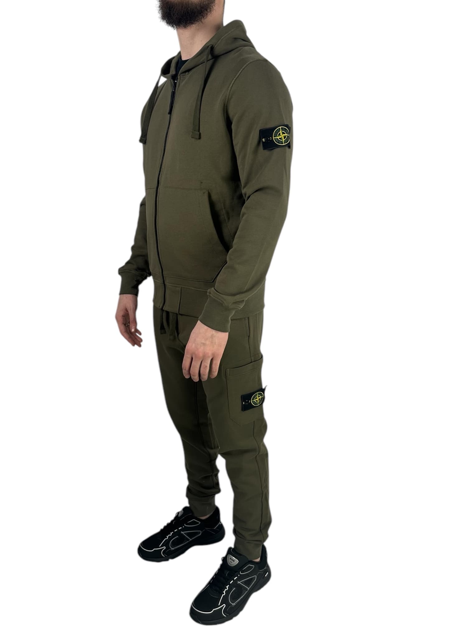 Stone Island Zipper Tracksuit Khaki Green