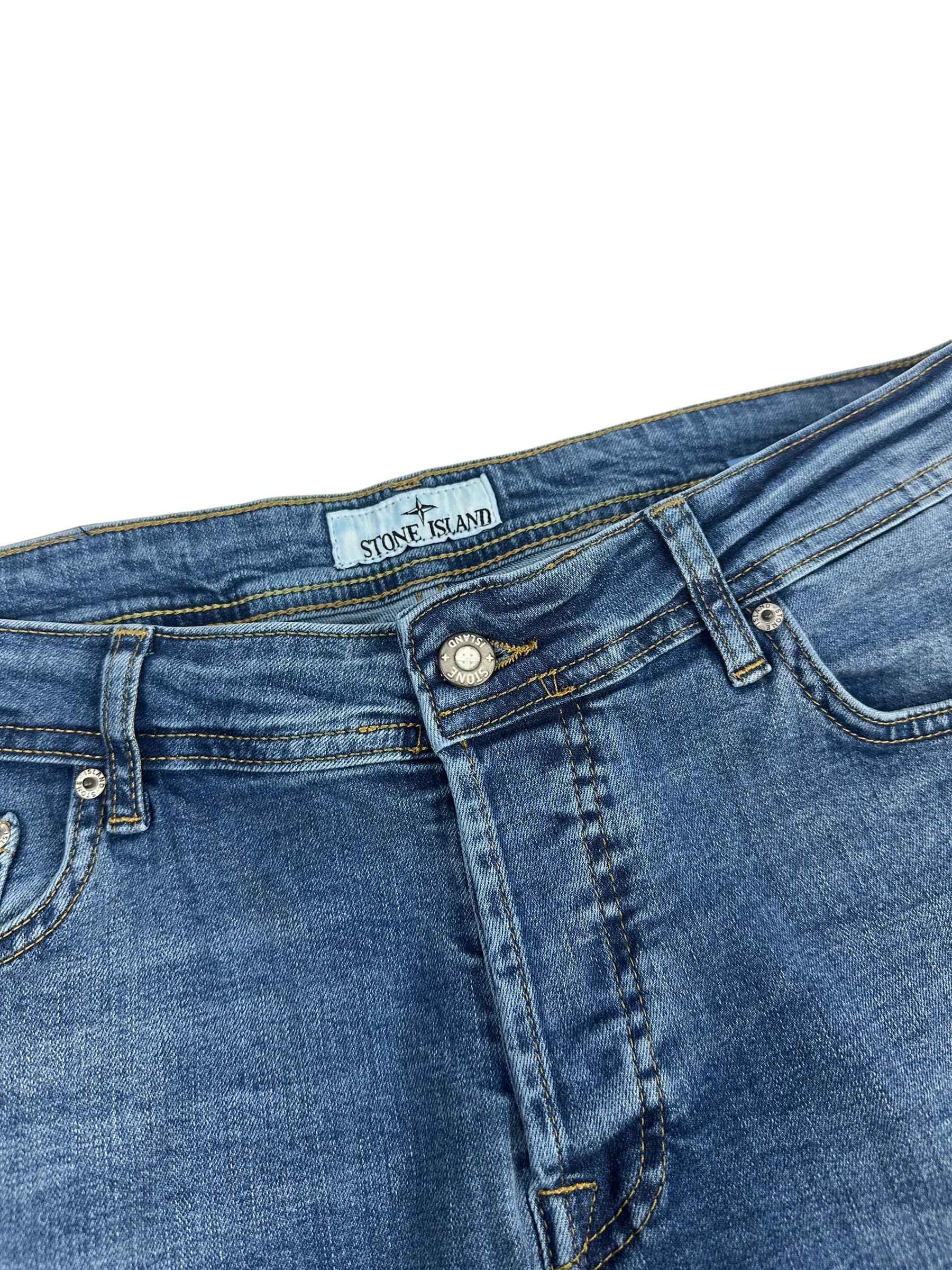 Stone Island Logo Jeans Blue - Image 4