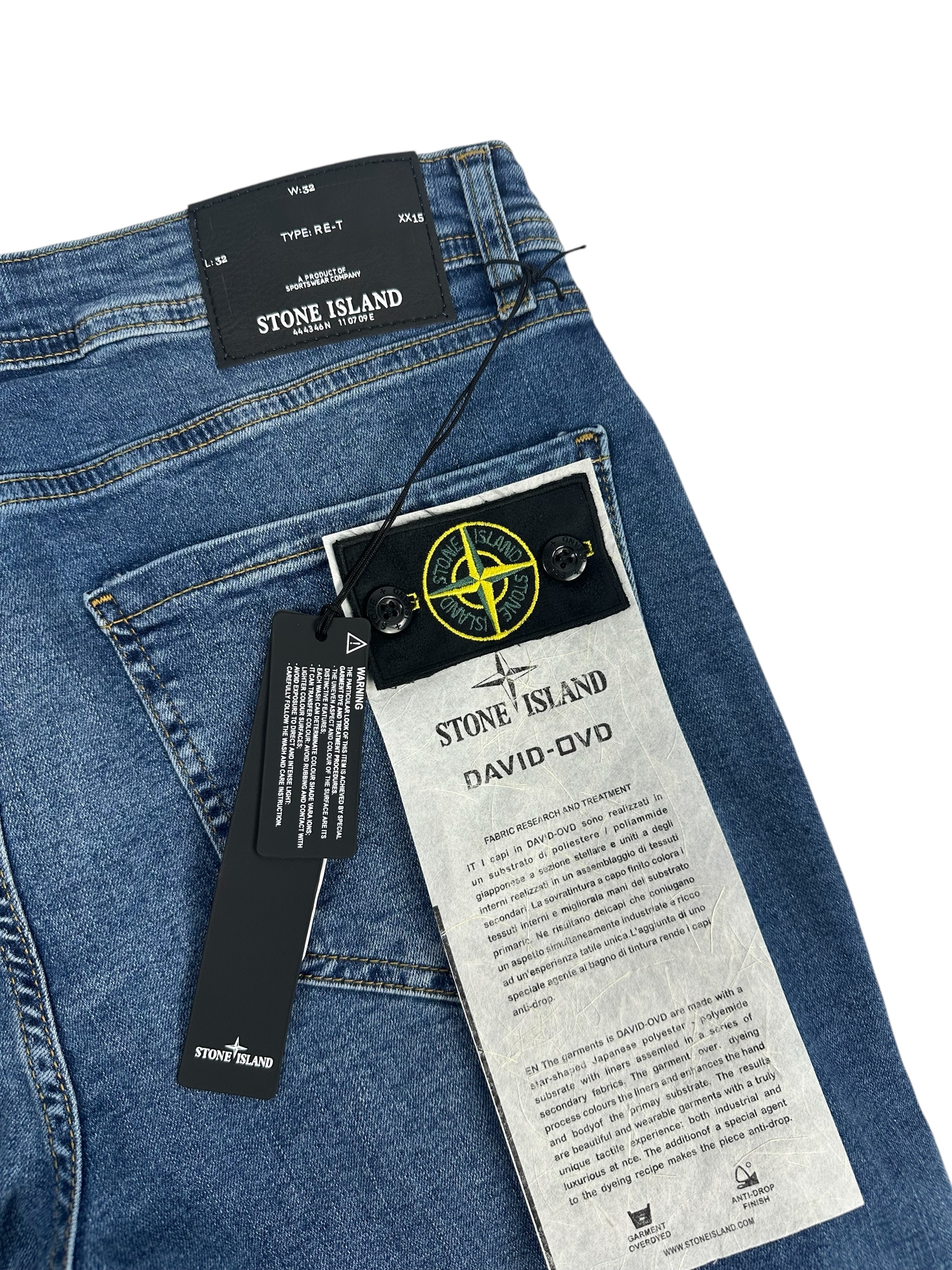Stone Island Logo Jeans Blue - Image 6