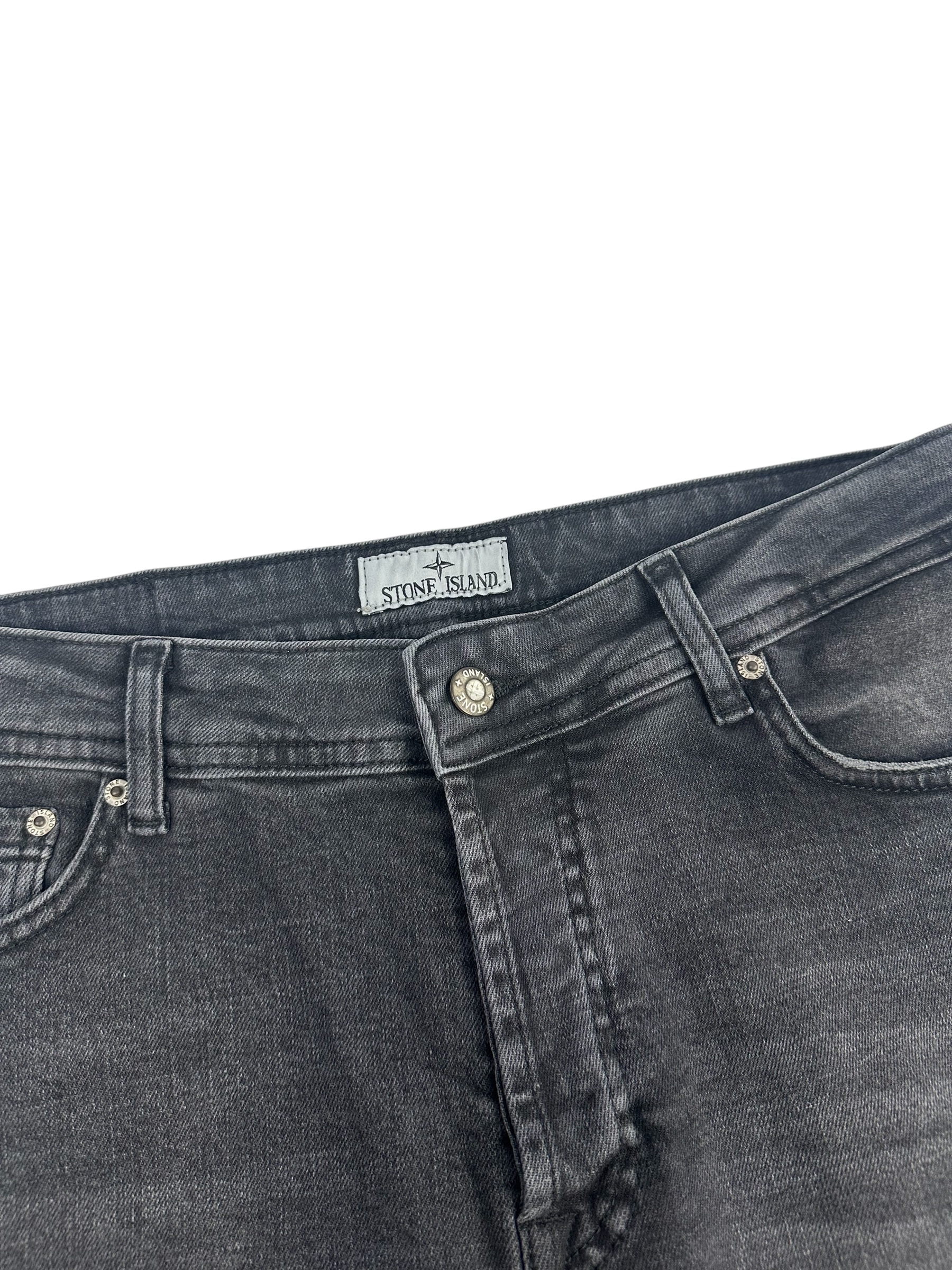 Stone Island Logo Jeans Dark Grey - Image 4