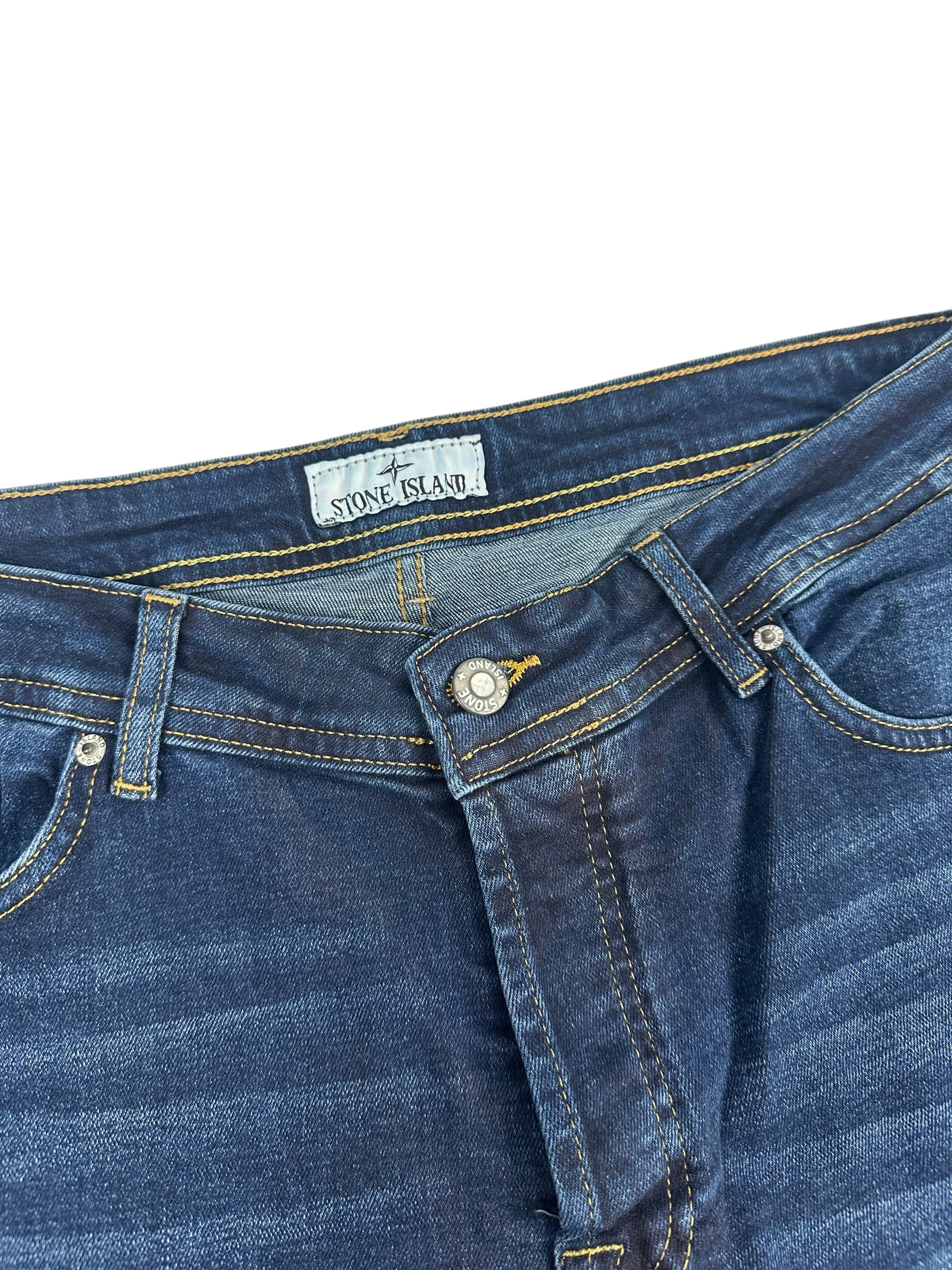 Stone Island Logo Jeans Dark Blue - Image 4