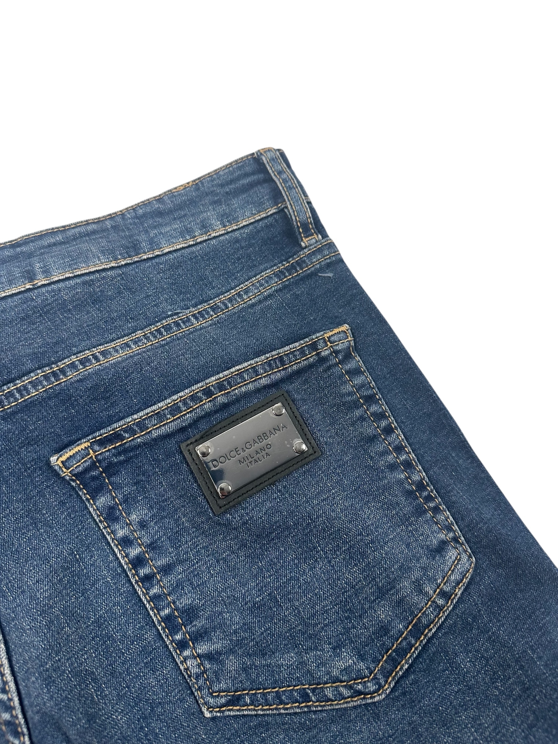 Dolce & Gabbana Jeans Plate Logo Blue - Image 5