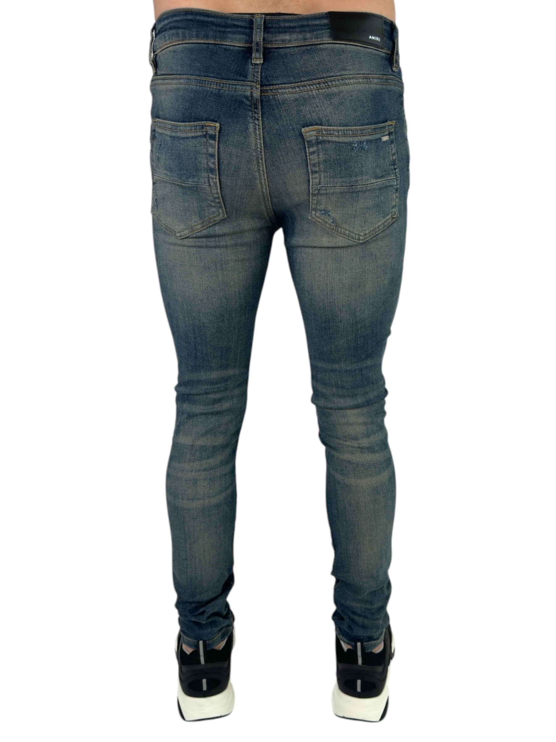 Amiri jeans Pink Patch Blue - Image 3