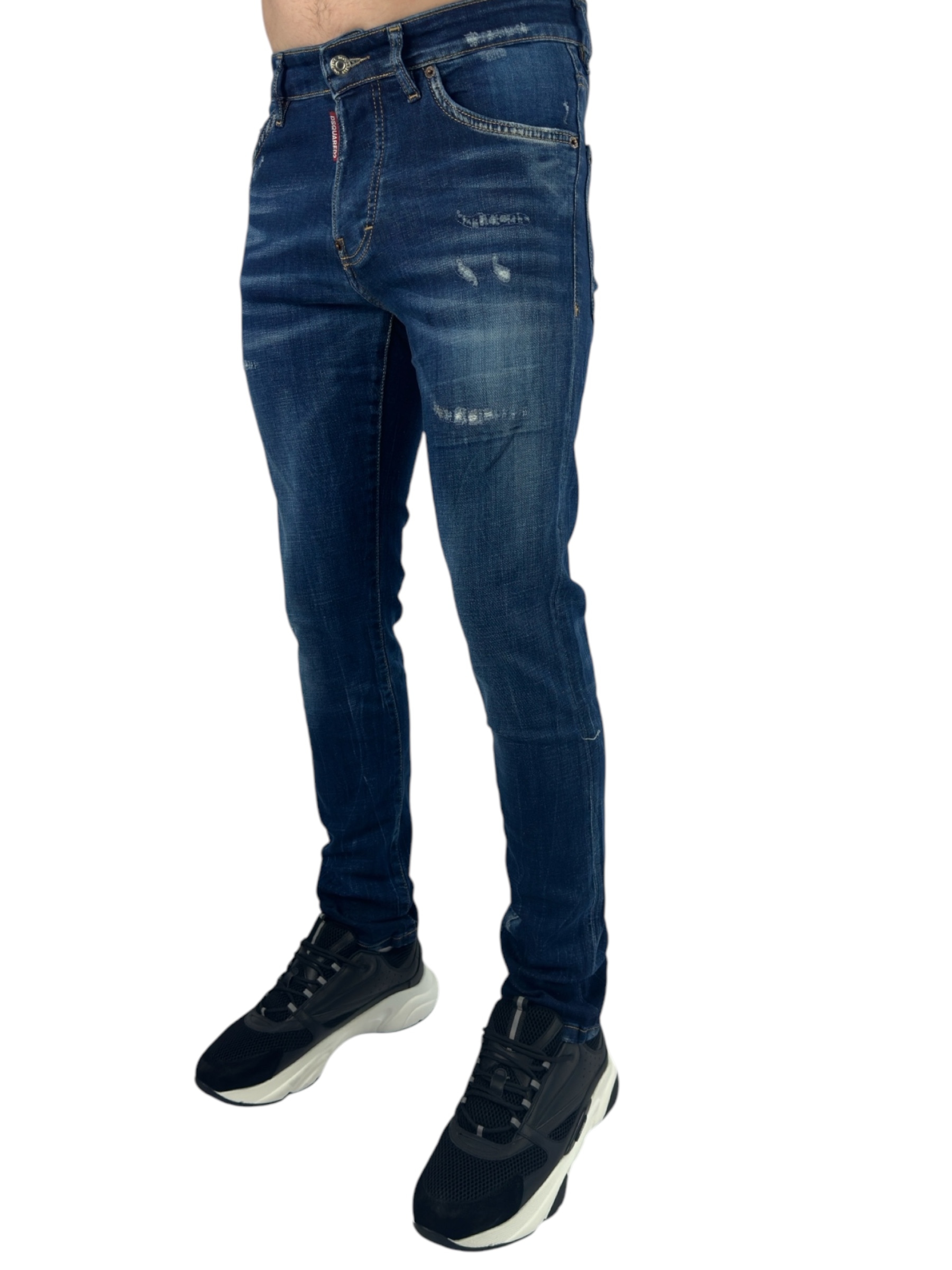 Dsq2 Jeans Brown Patch Blue - Image 2