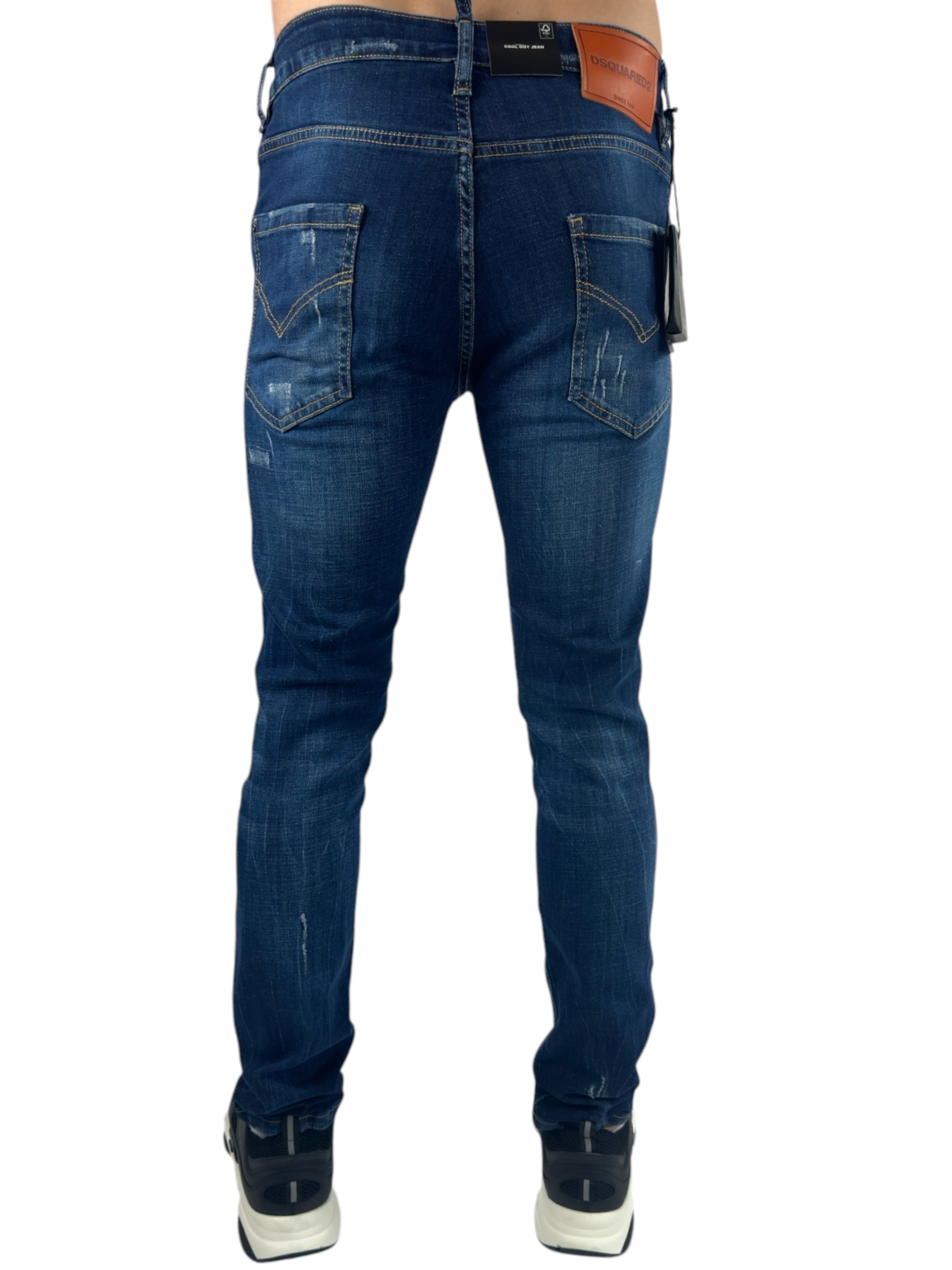 Dsq2 Jeans Brown Patch Blue - Image 3