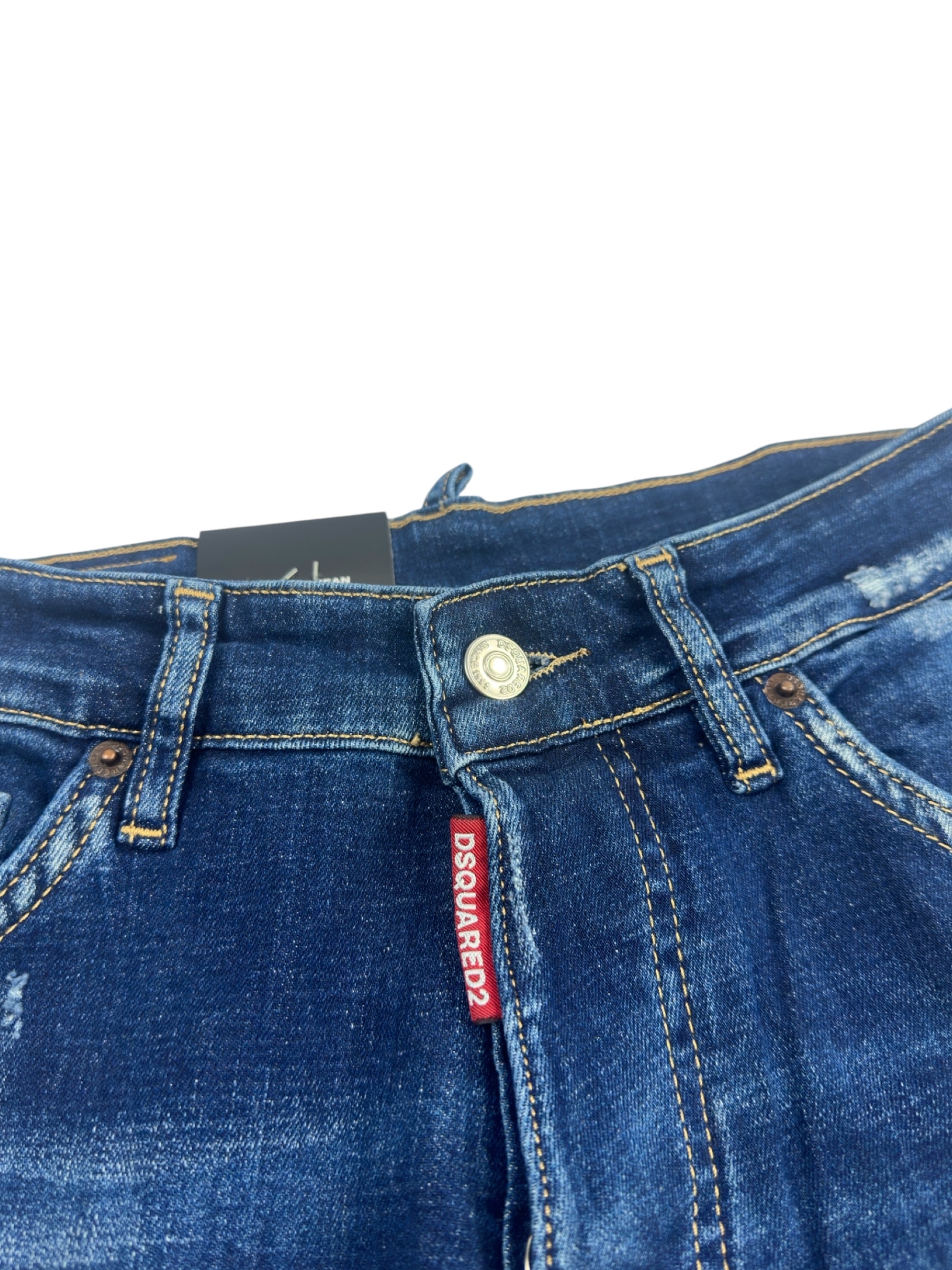 Dsq2 Jeans Brown Patch Blue - Image 4