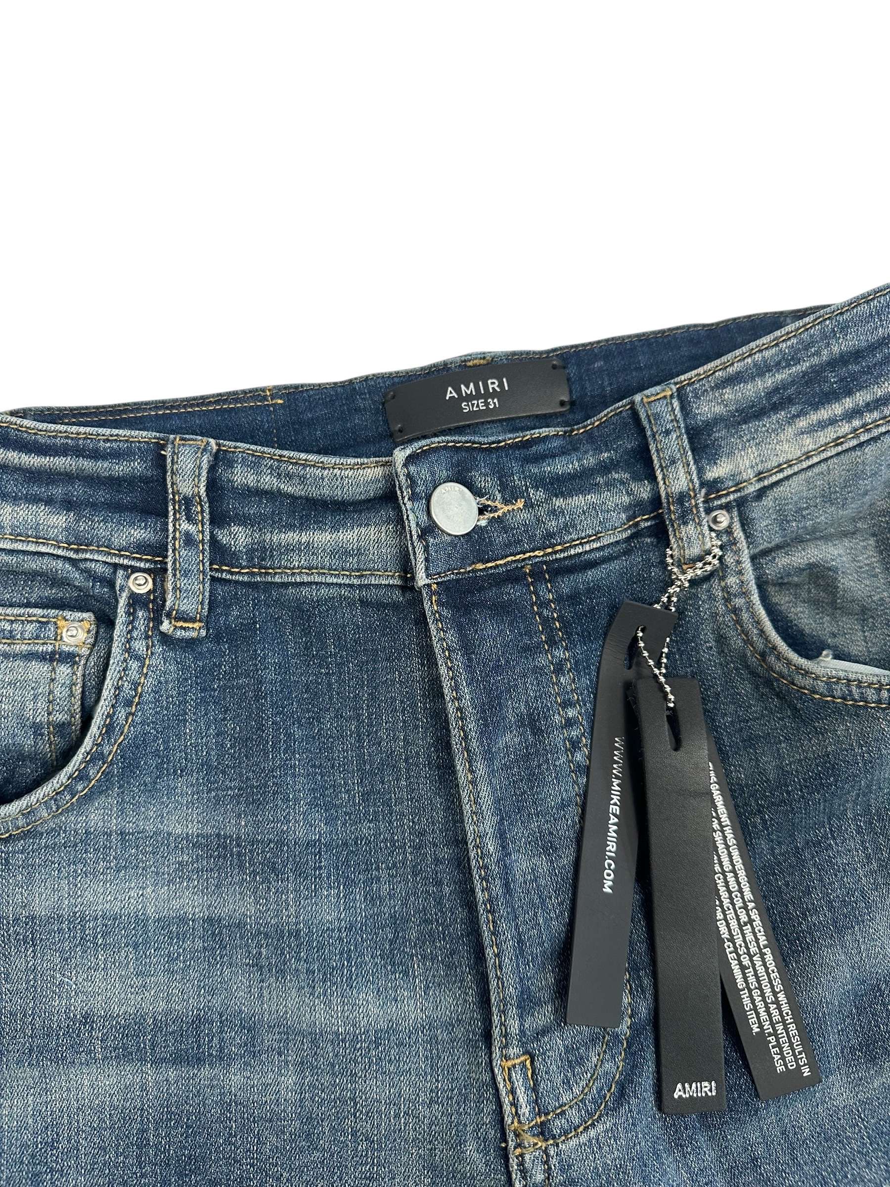 Amiri jeans Purple Logo Blue - Image 4