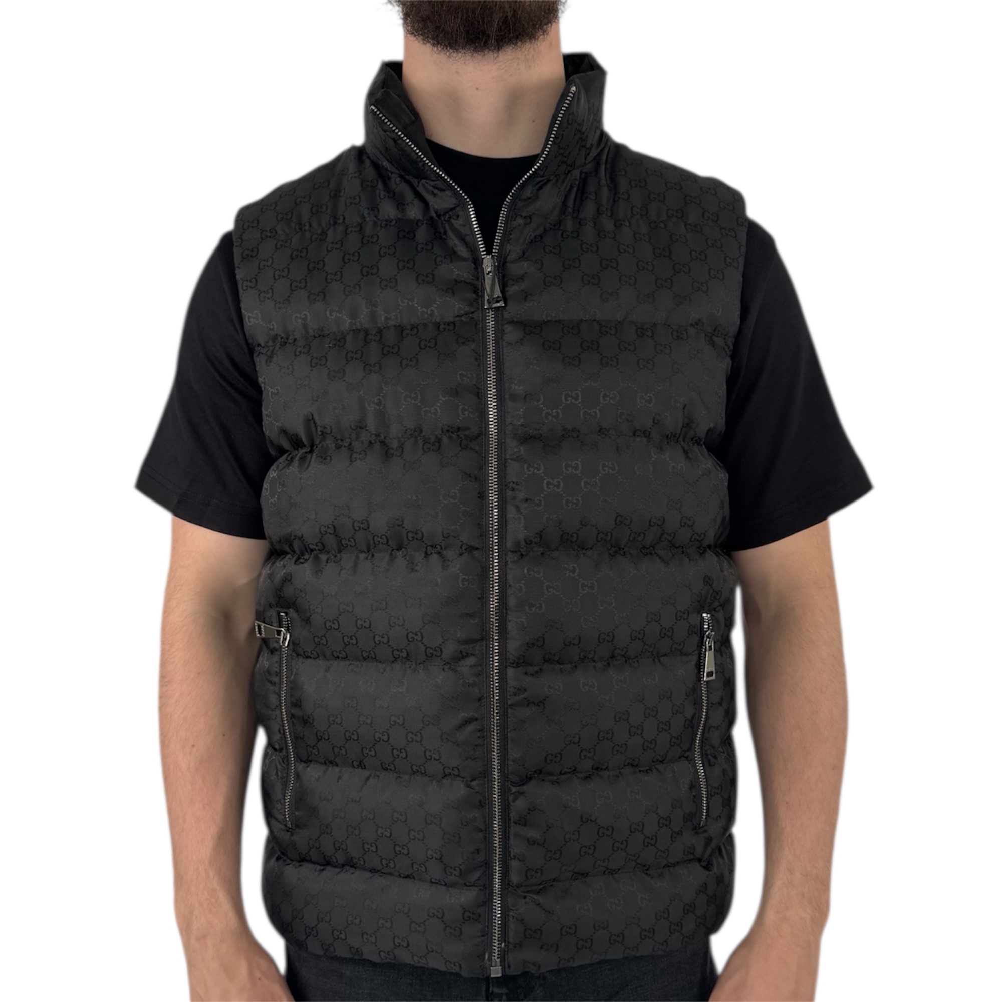 Gucci Monogram BodyWarmer Black - Image 1