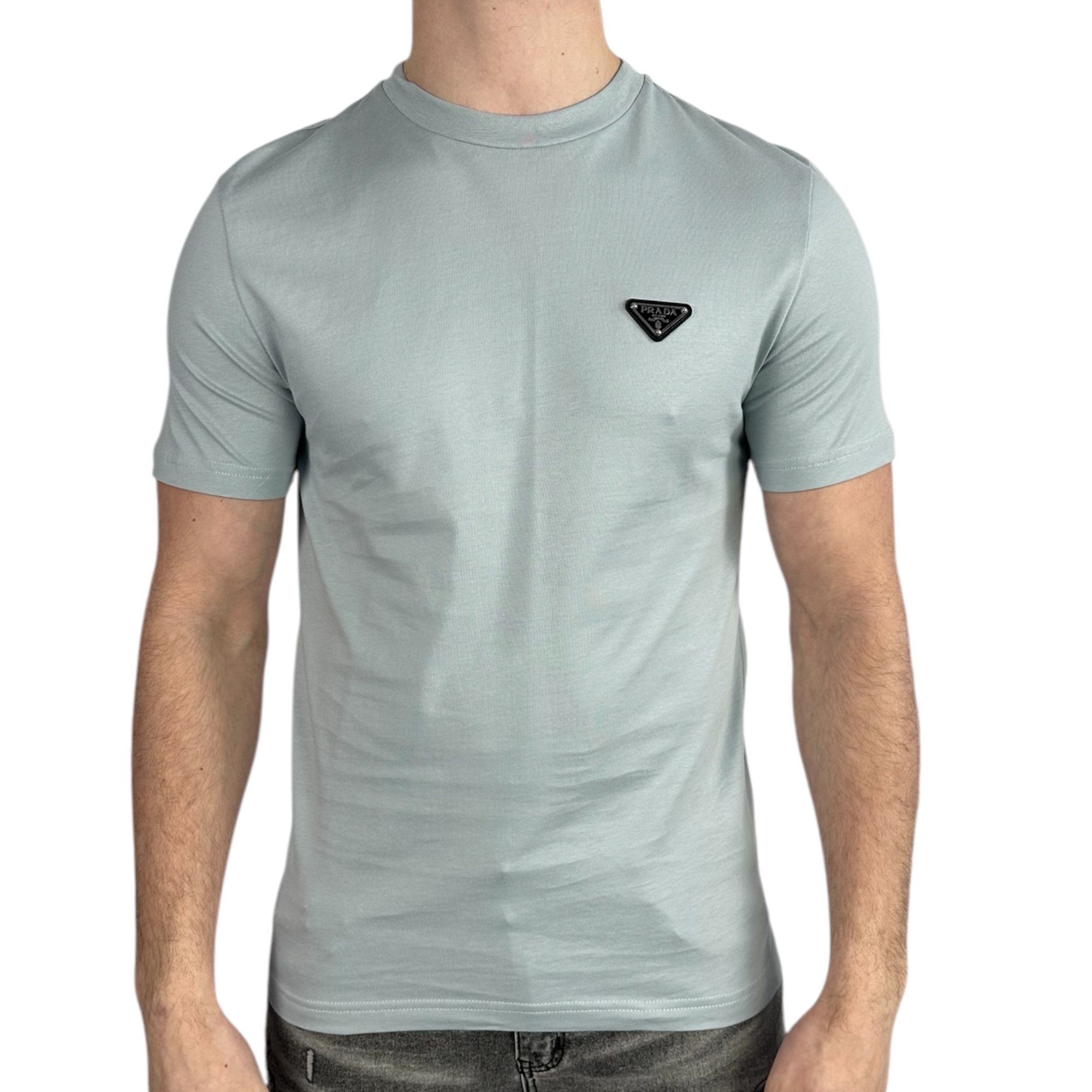 Prada T-shirt Basic Logo Light Grey
