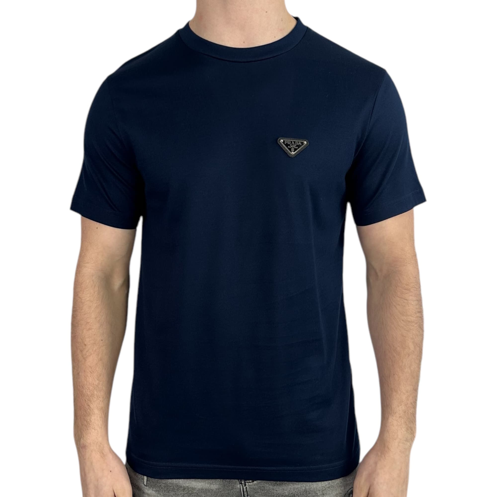Prada T-shirt Basic Logo Navy Blue