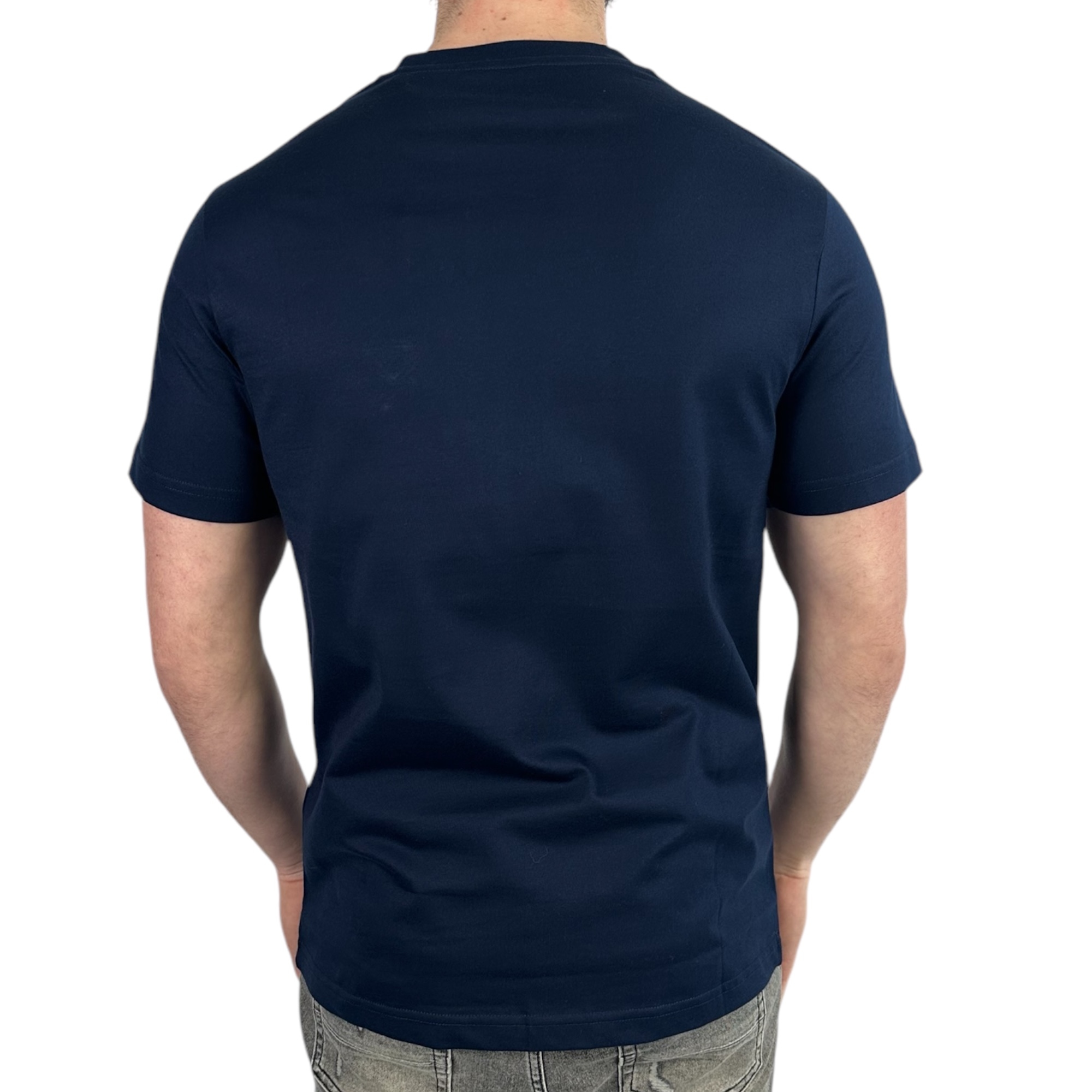 Prada T-shirt Basic Logo Navy Blue - Image 3