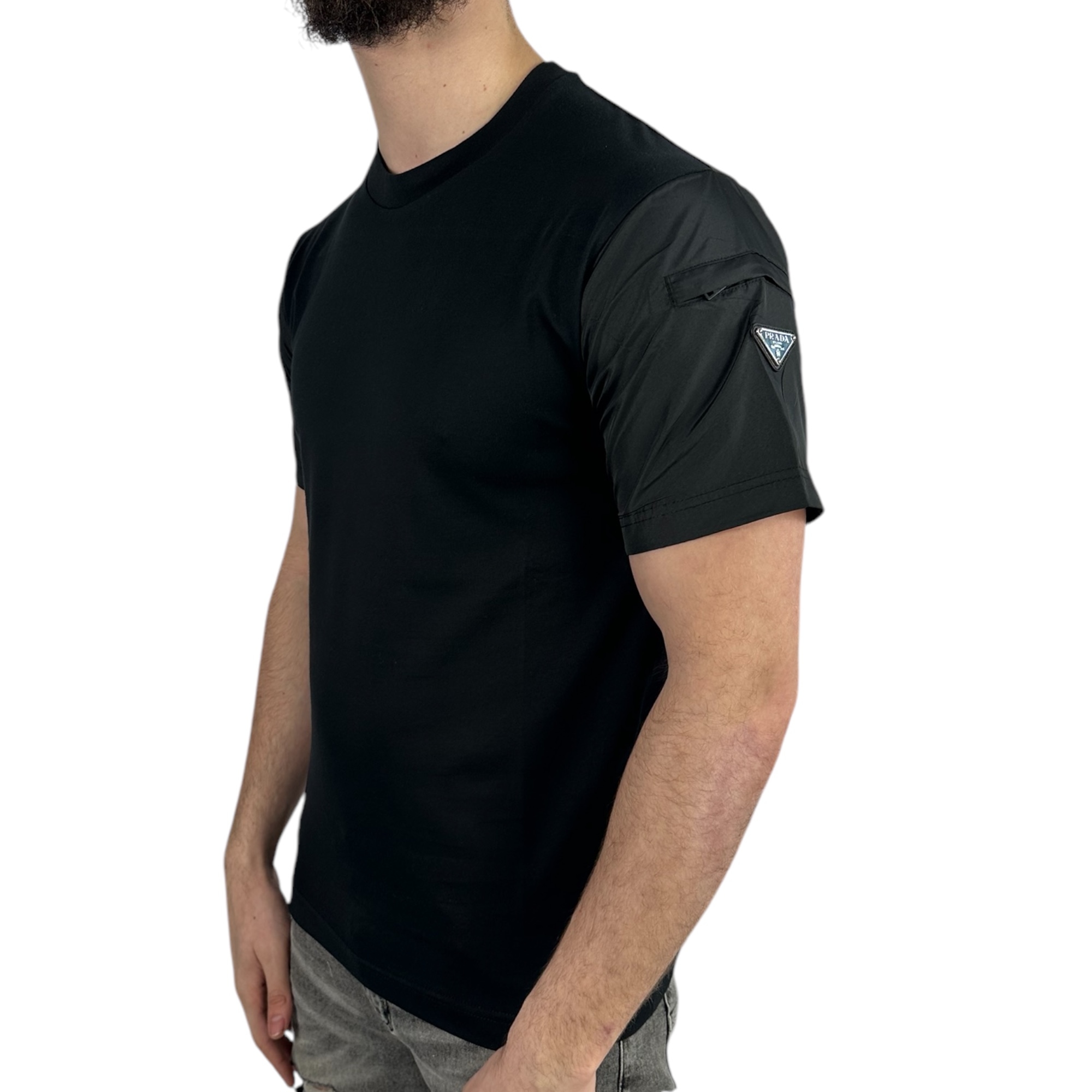 Prada T-shirt Side Emblem Black - Image 2