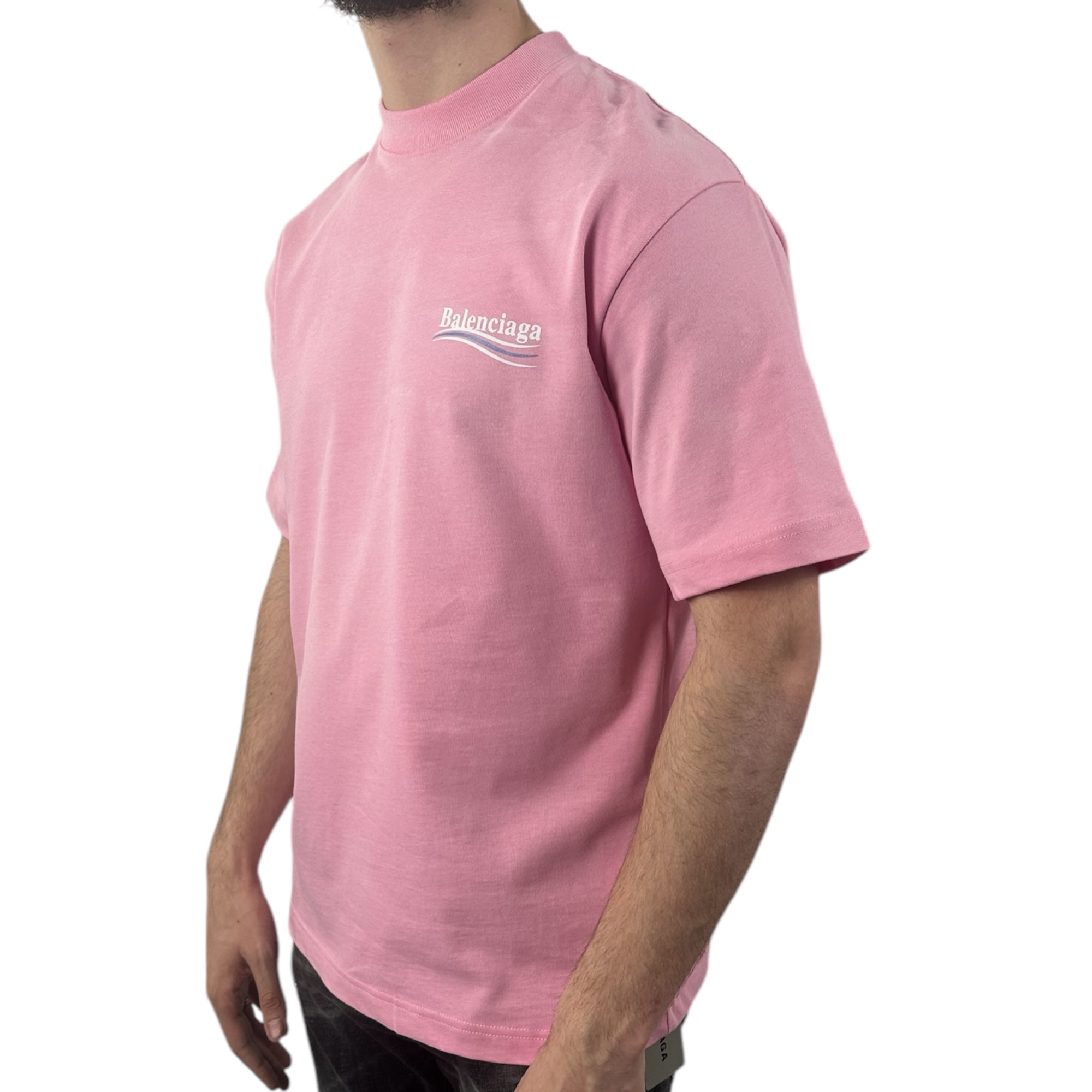 Balenciaga T-shirt Political Pink - Image 2