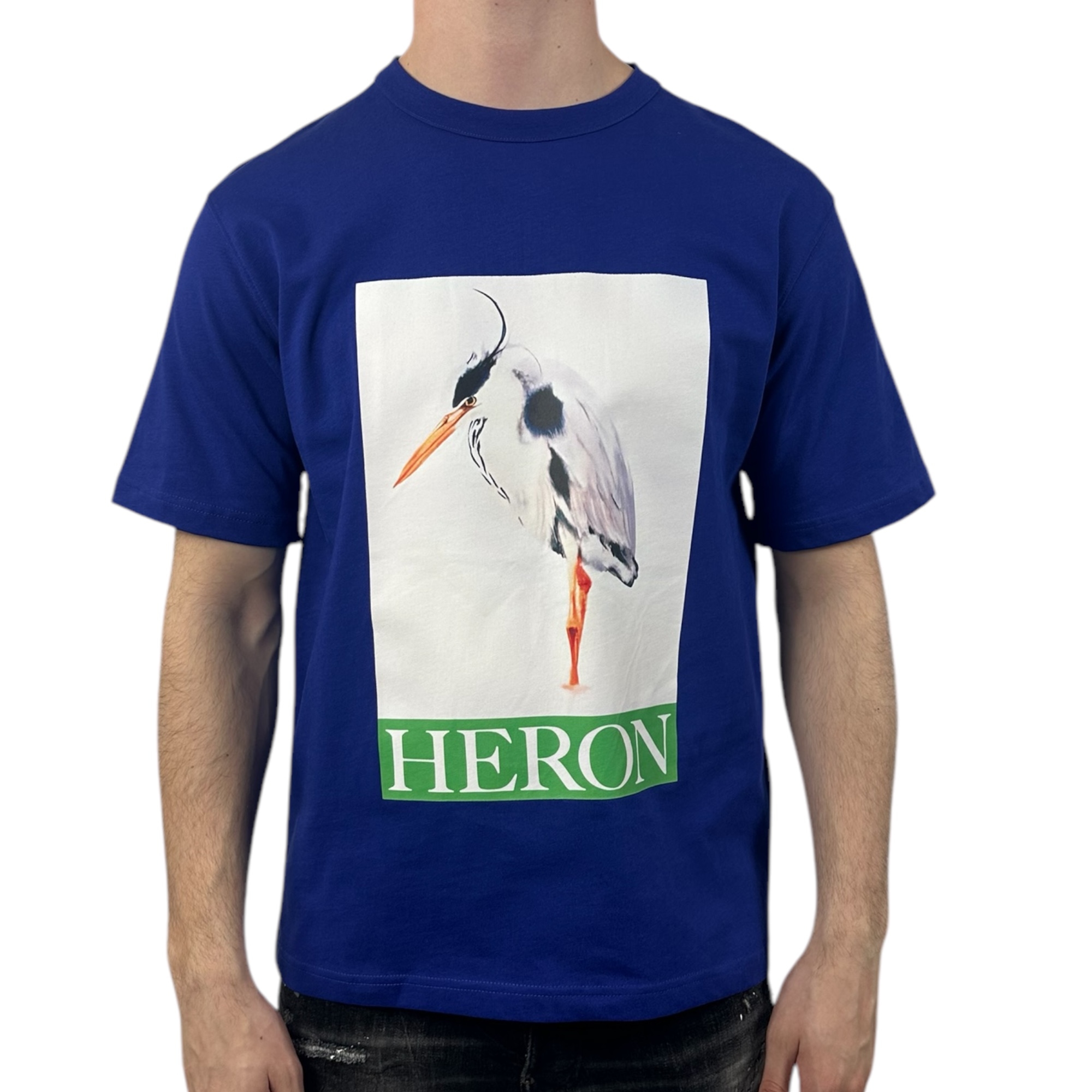 Heron Preston T-shirt Painted Blue - Image 1