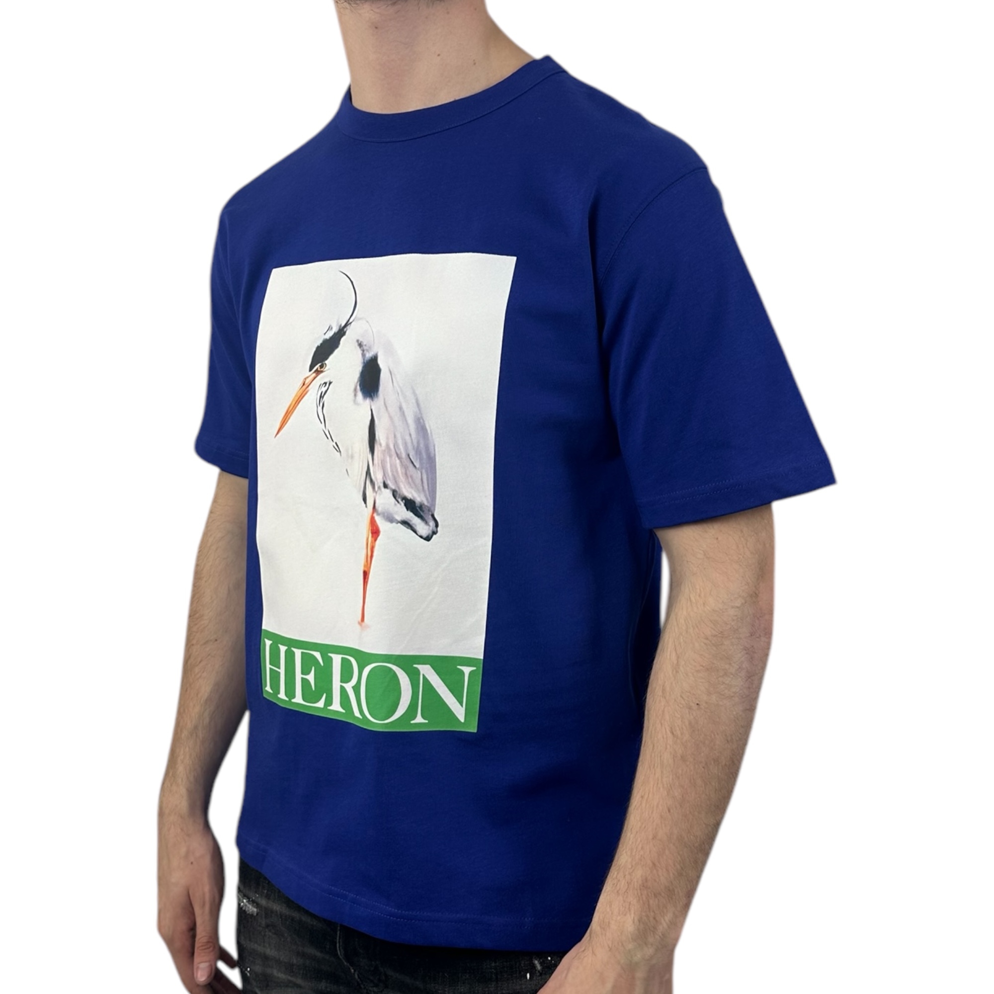 Heron Preston T-shirt Painted Blue - Image 2