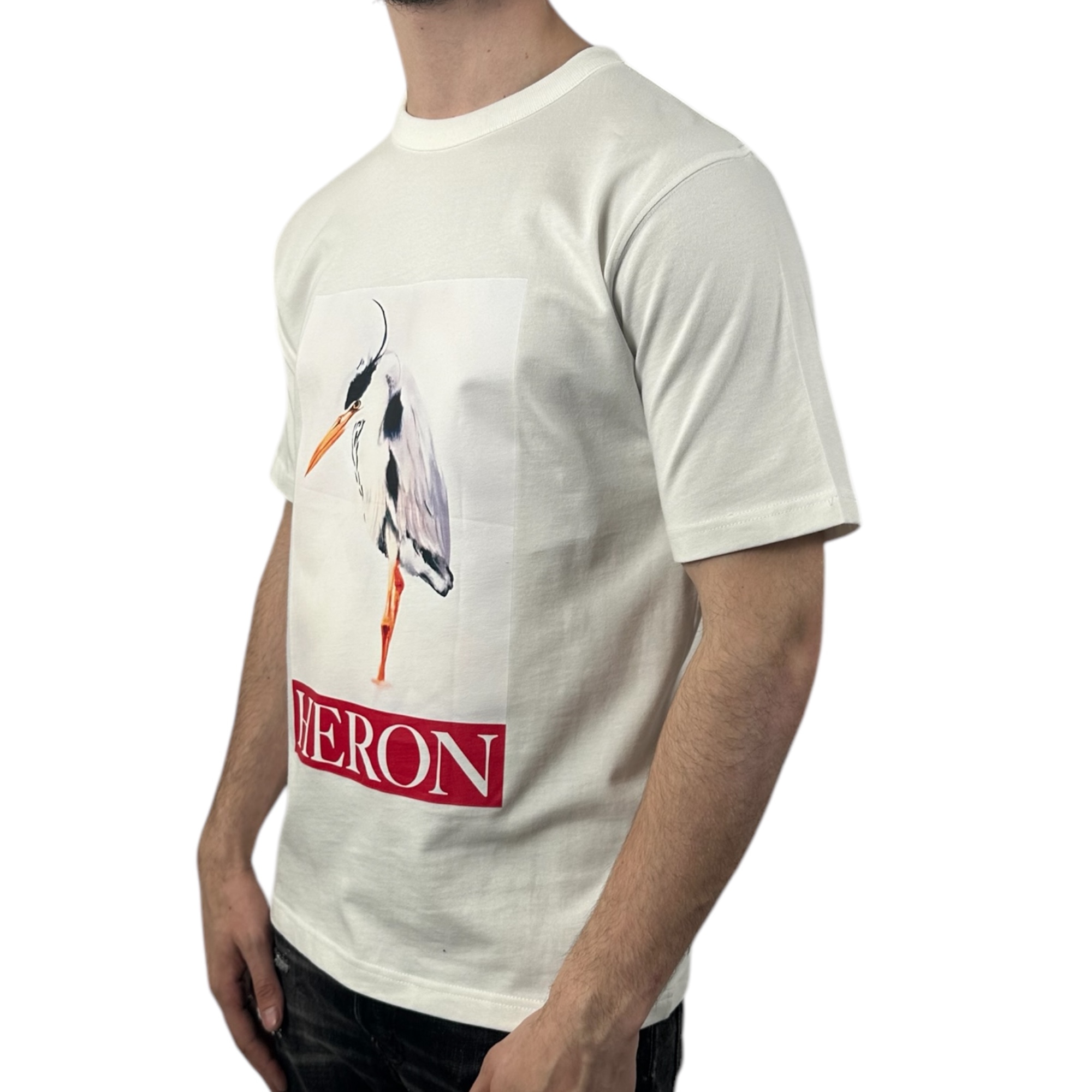 Heron Preston T-shirt Painted White - Image 2