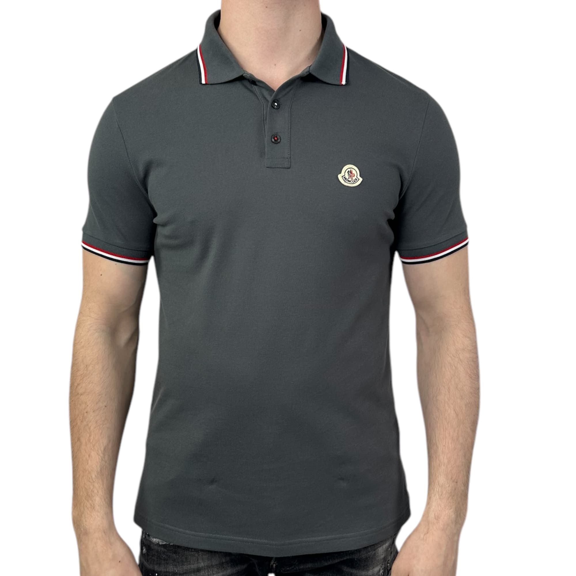Moncler Basic Polo Antraciet Grey