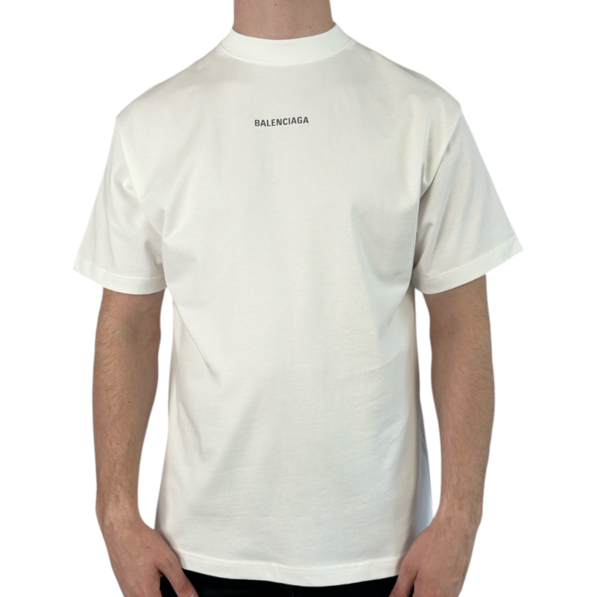 Balenciaga T-shirt Reflective Logo White