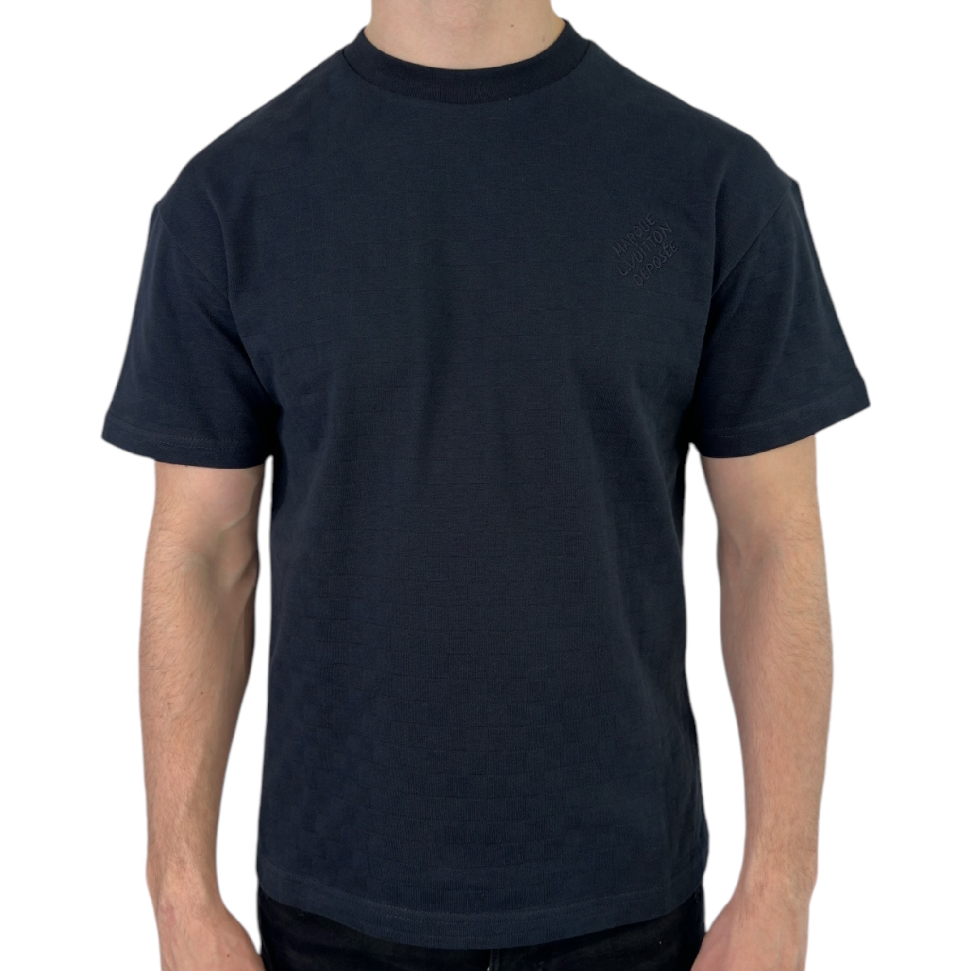 Louis Vuitton T-shirt Damier Cotton Navy Blue