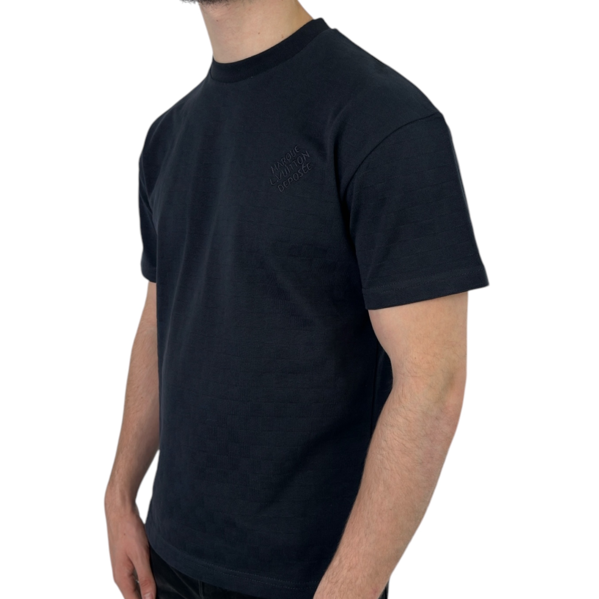 Louis Vuitton T-shirt Damier Cotton Navy Blue - Image 2