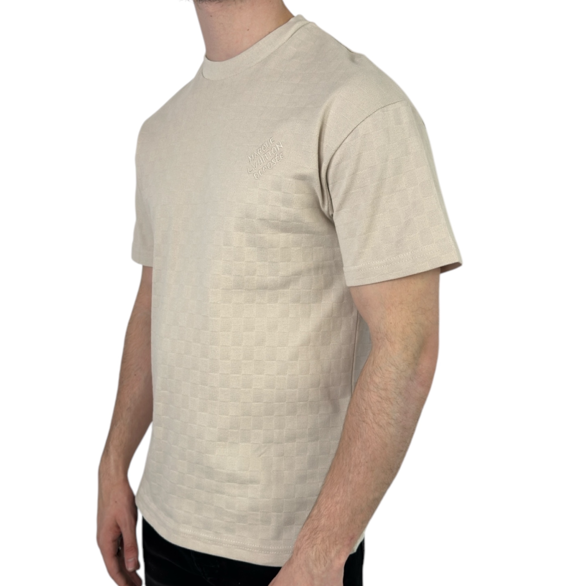 Louis Vuitton T-shirt Damier Cotton Crème - Image 2