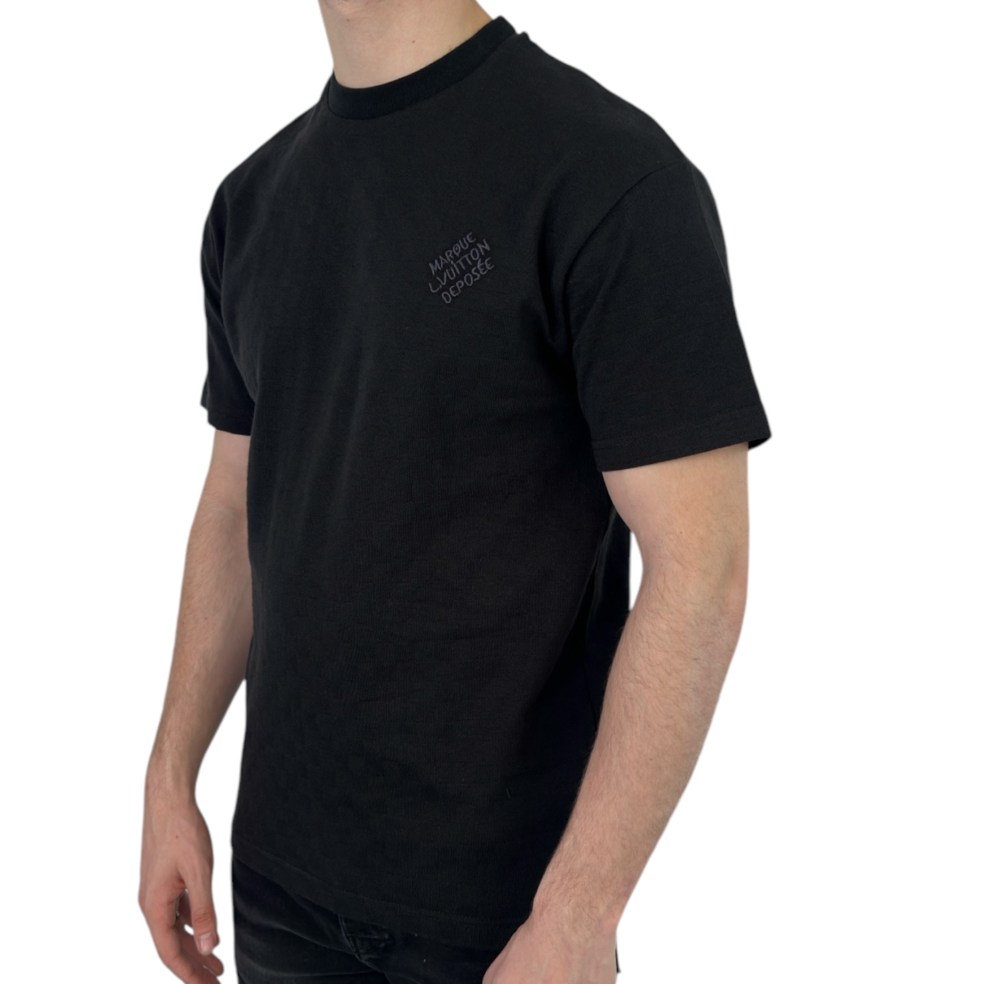 Louis Vuitton T-shirt Damier Cotton Black - Image 2