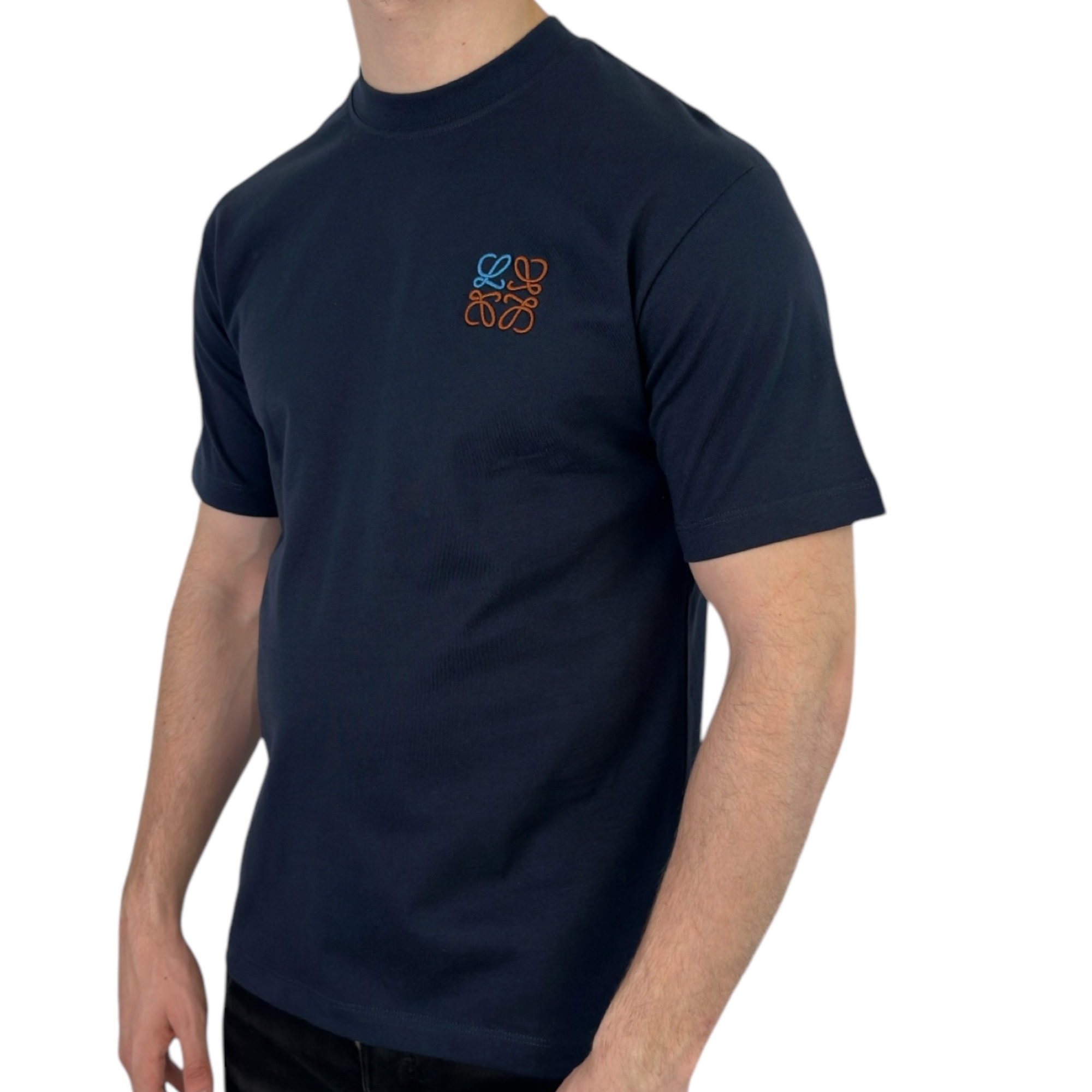 Loewe T-shirt Small Logo Navy Blue - Image 2