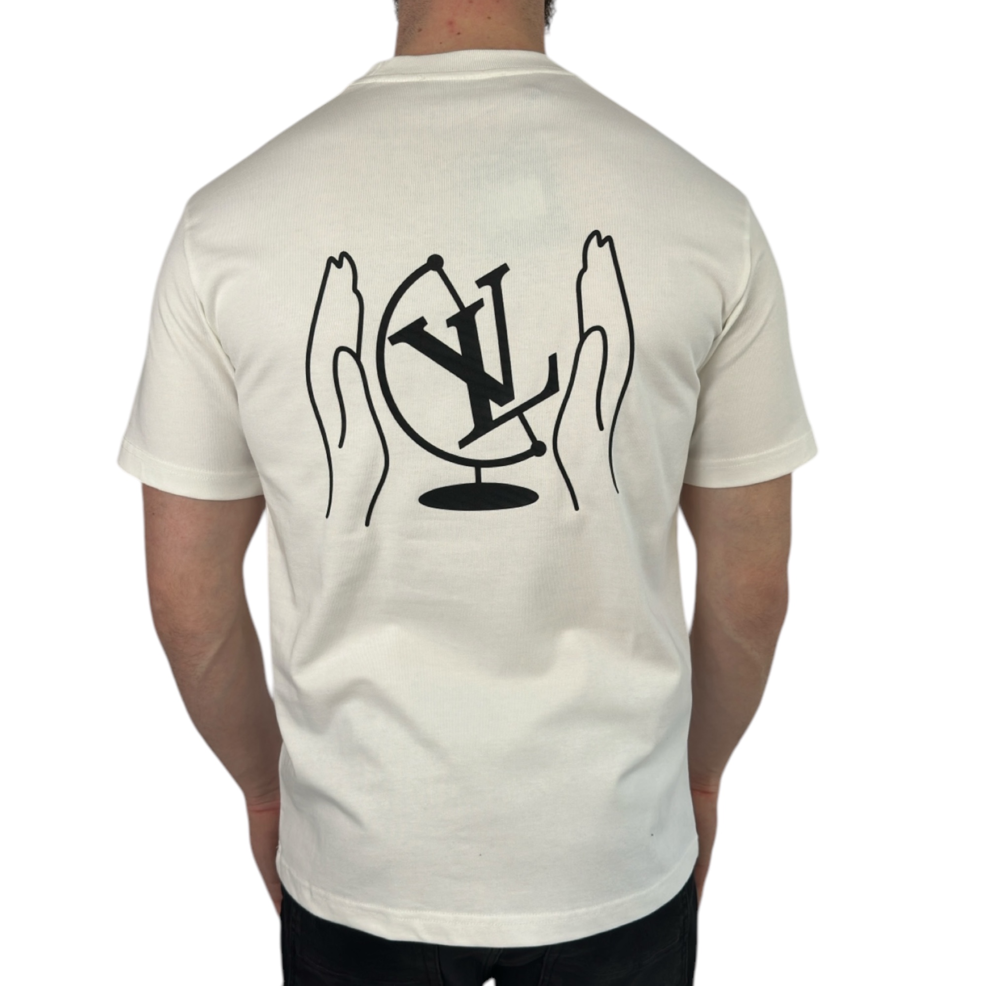 Louis Vuitton T-shirt Washed Printed White - Image 3