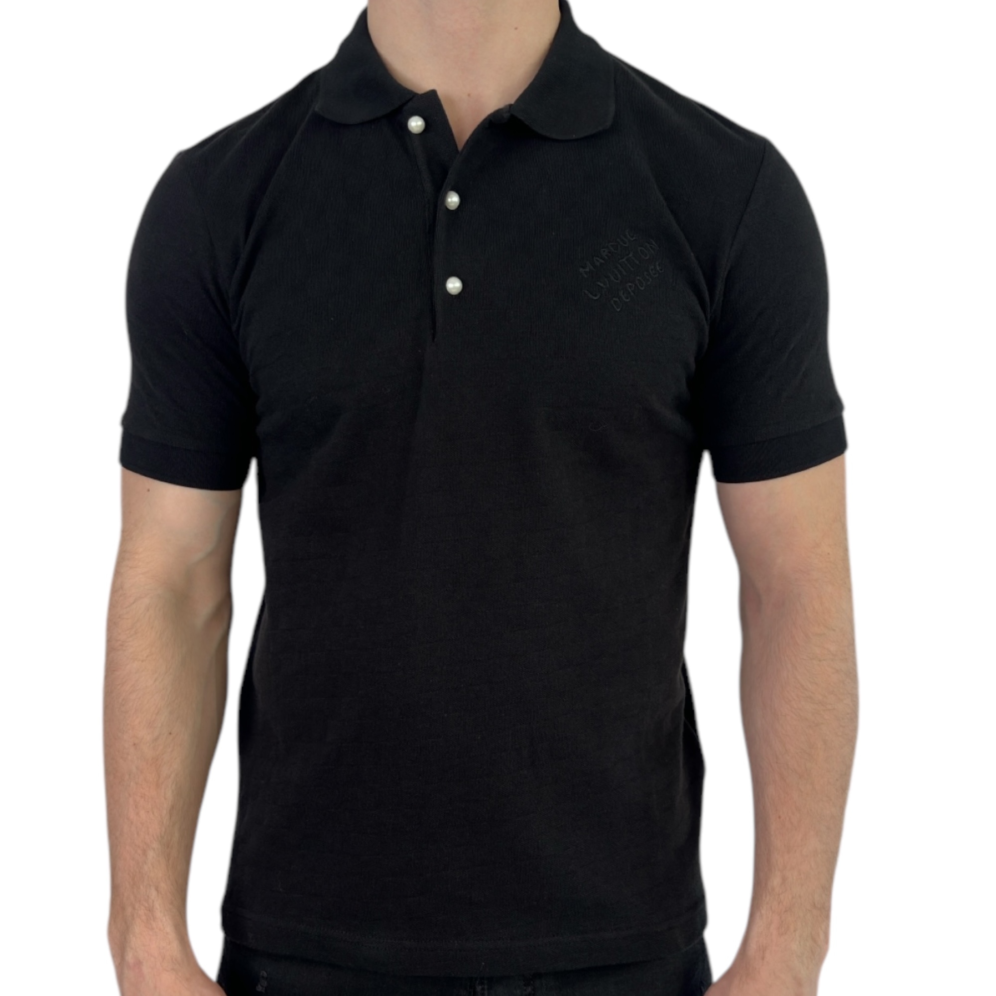 Louis Vuitton Damier Cotton Polo Black