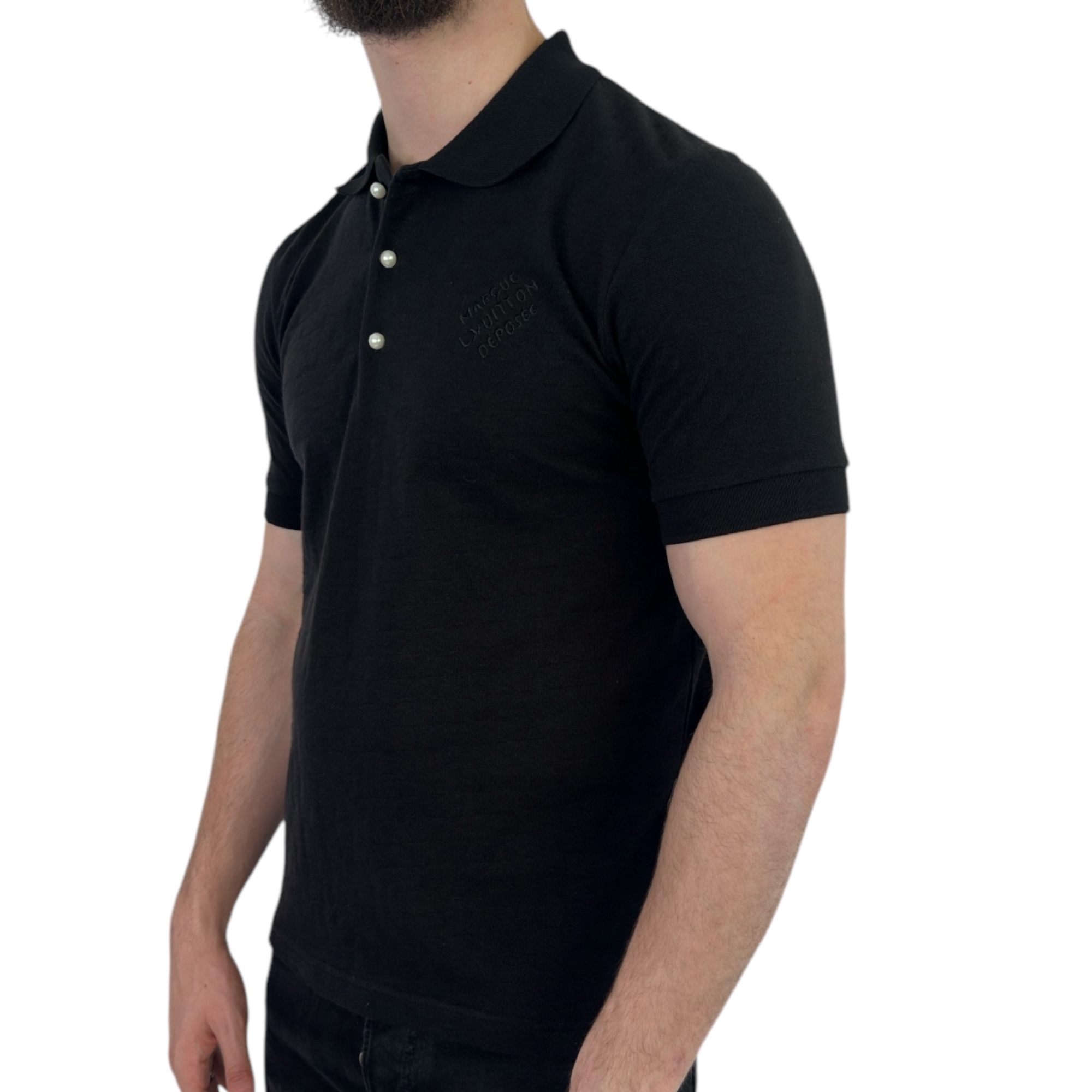 Louis Vuitton Damier Cotton Polo Black - Image 2