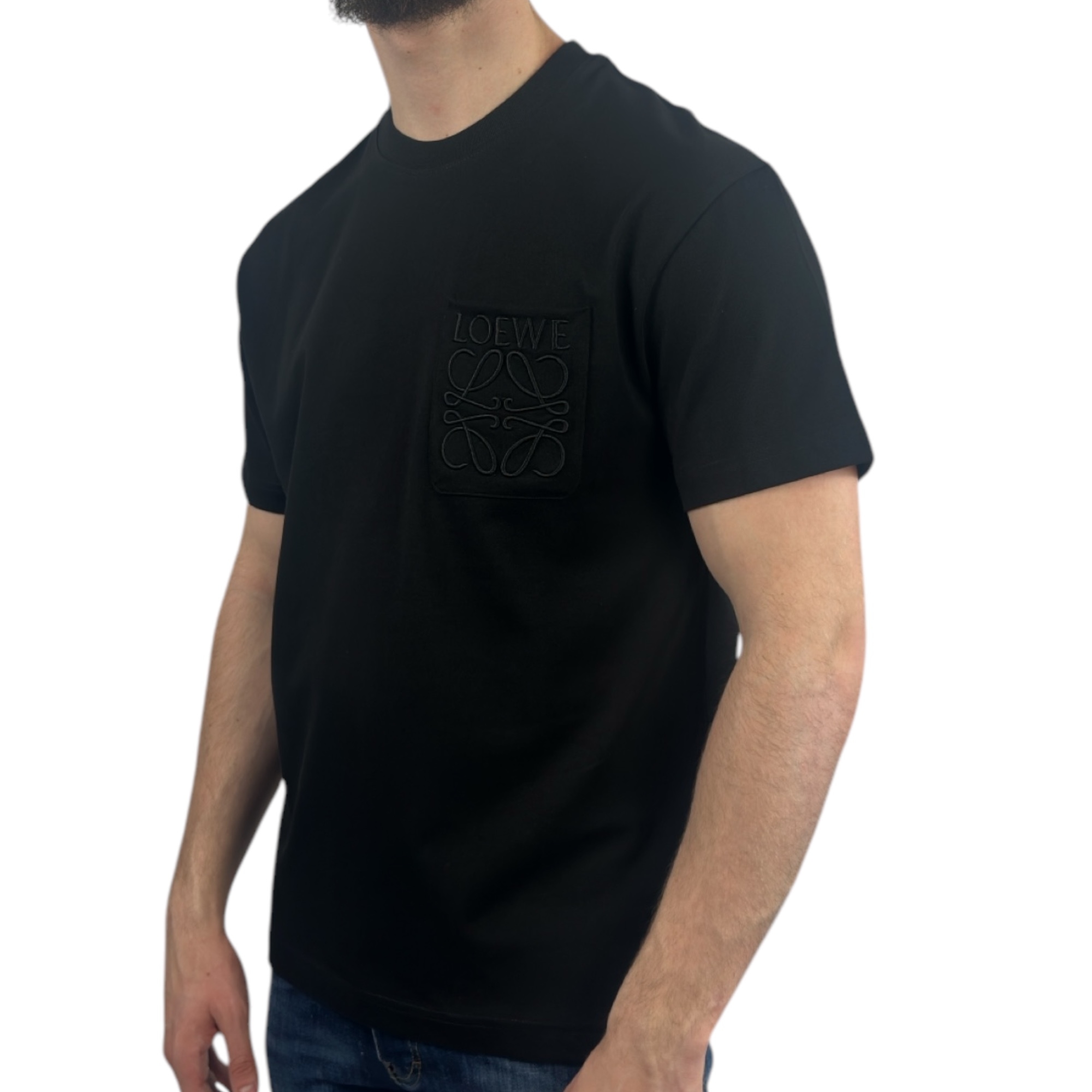 Loewe T-shirt Pocket Logo Black - Image 2