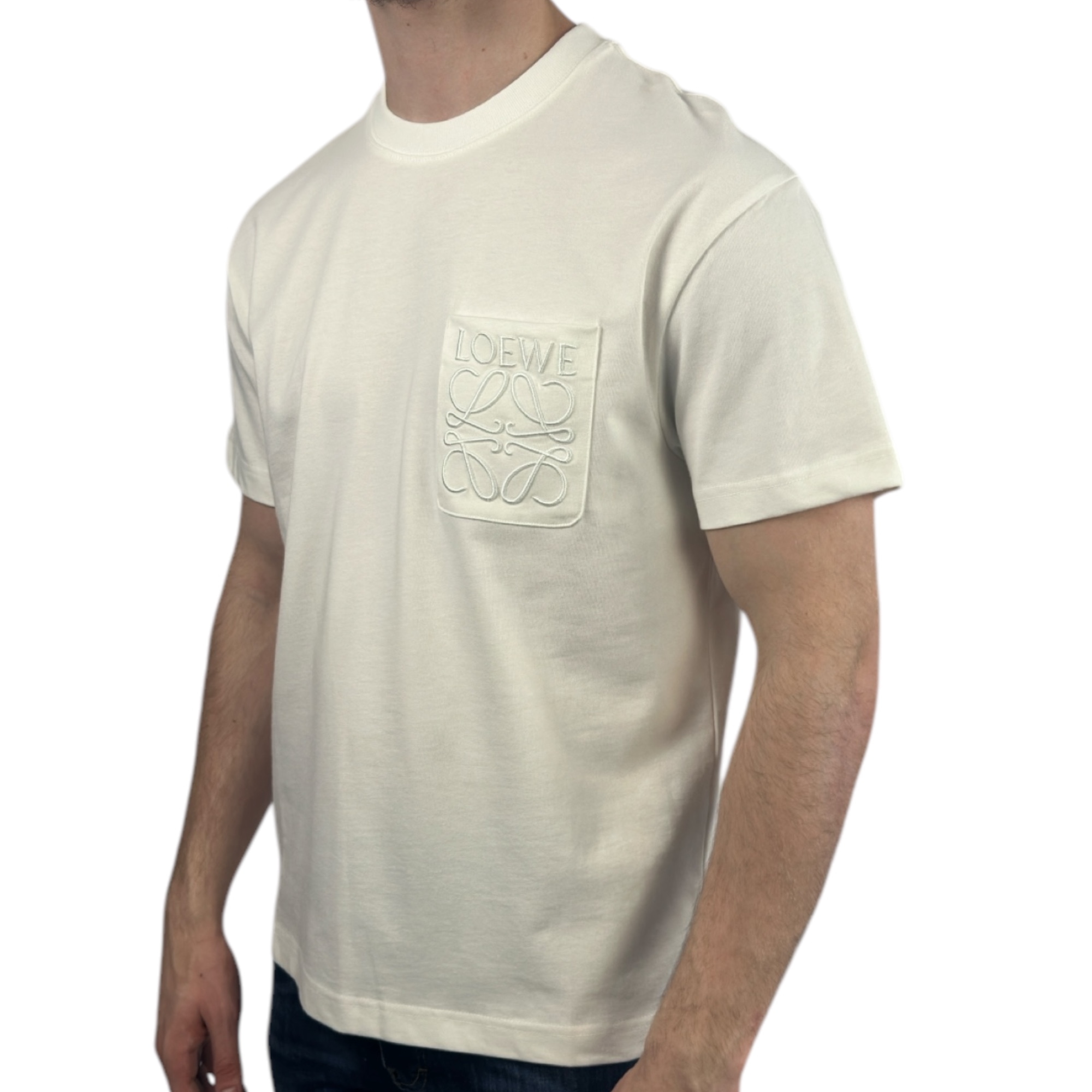 Loewe T-shirt Pocket Logo White - Image 2