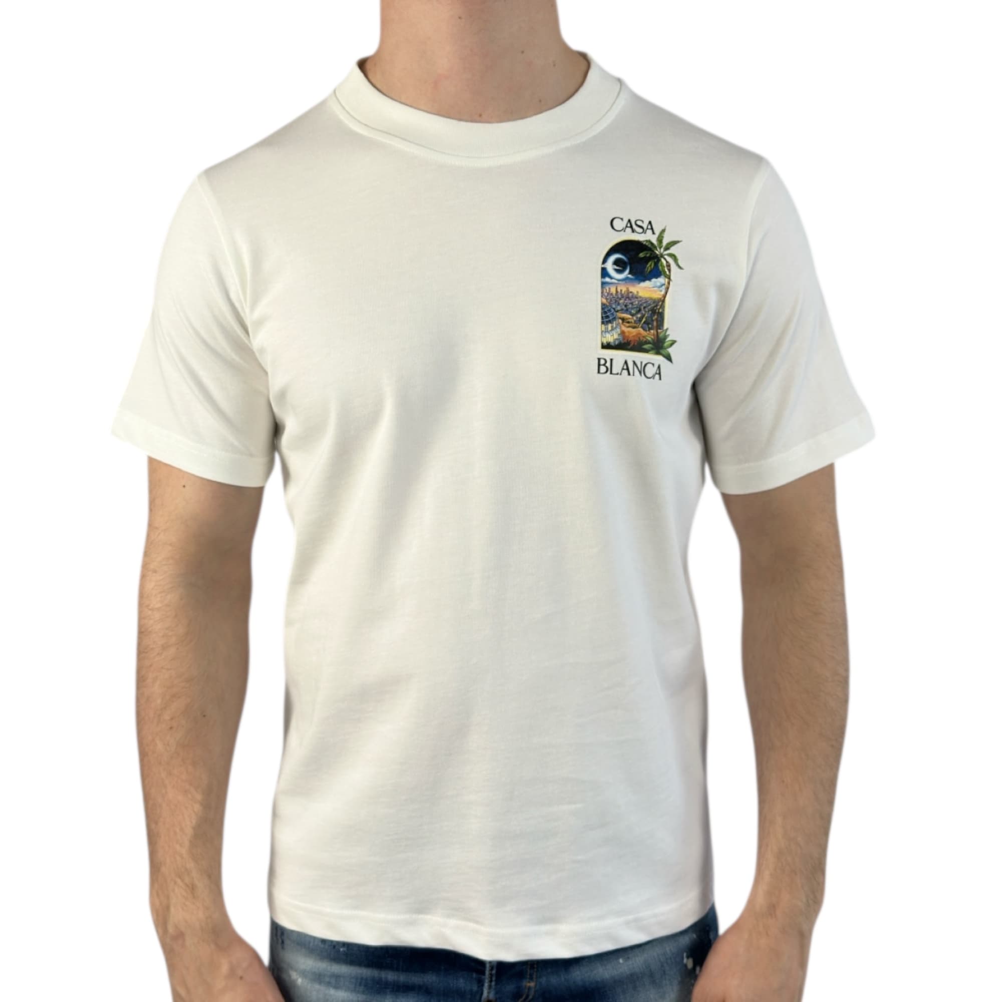 Casablanca T-shirt Night City White