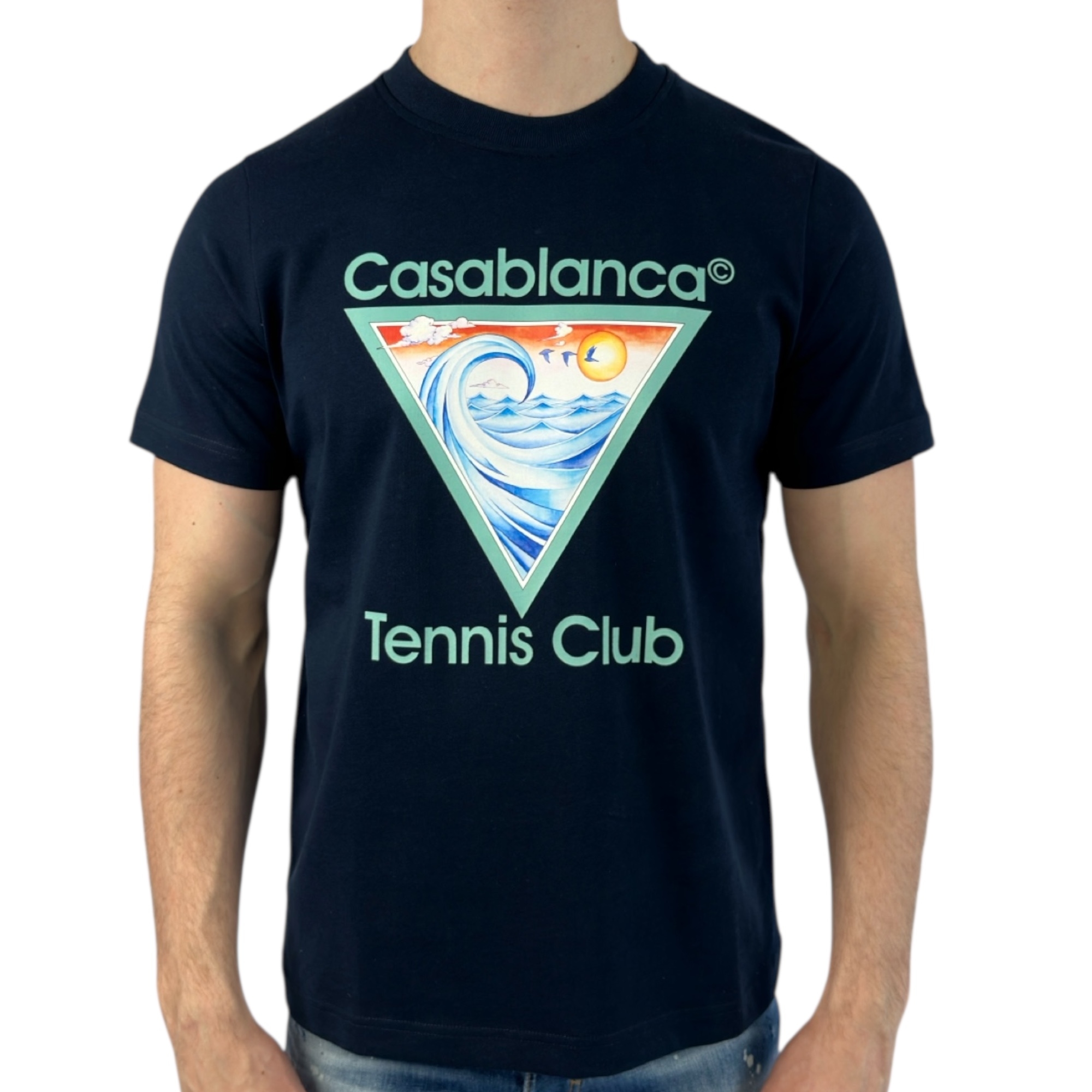 Casablanca T-shirt Ocean Blue - Image 1