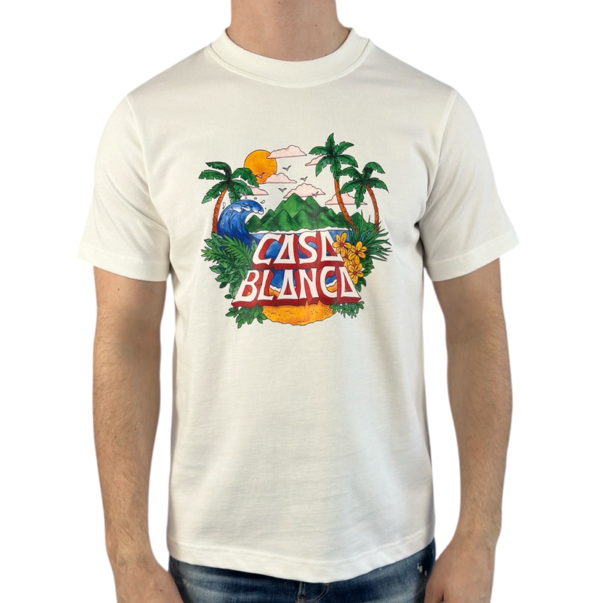 Casablanca T-shirt Jungle White