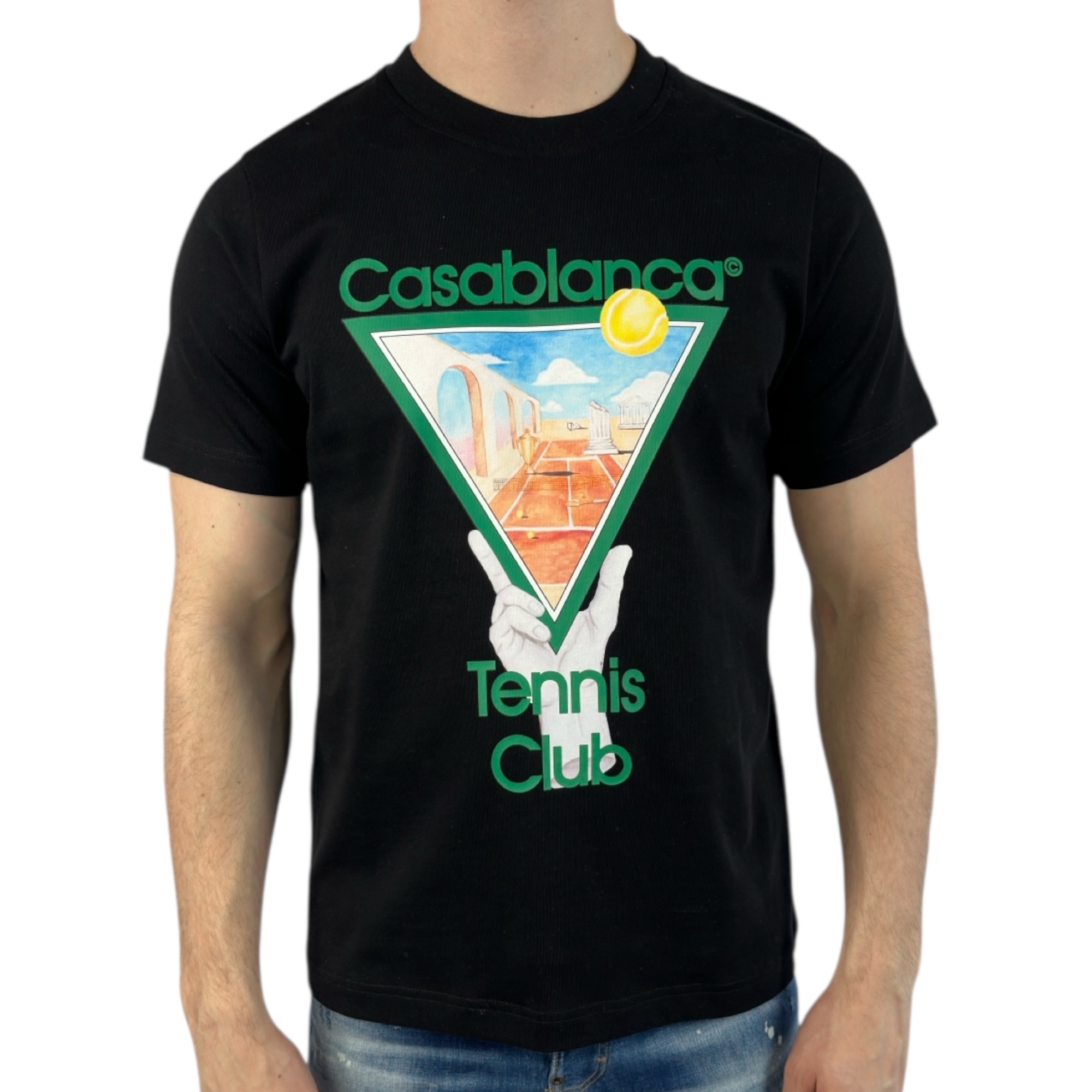 Casablanca T-shirt Tennis Club Black
