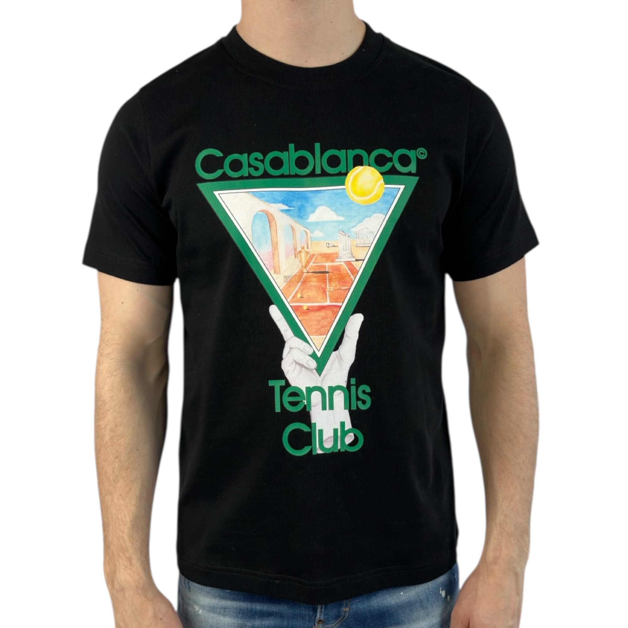 Casablanca T-shirt Tennis Club Black