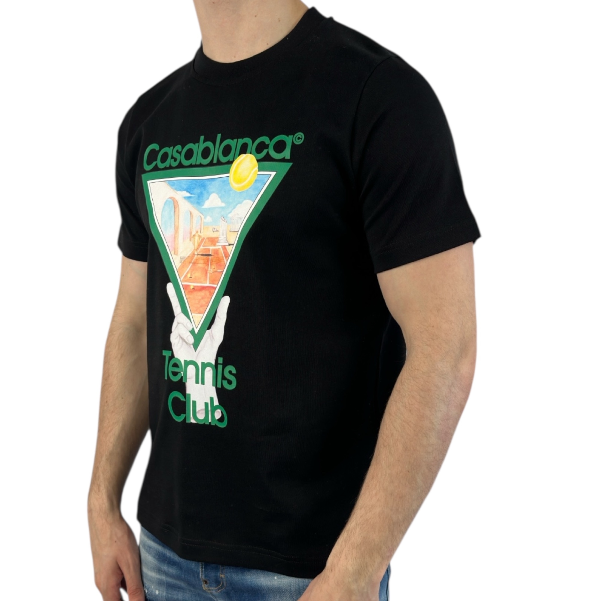 Casablanca T-shirt Tennis Club Black - Image 2